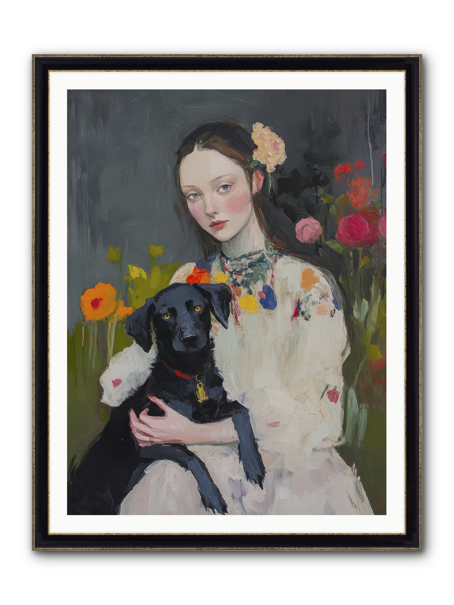 Emperor Of Love Framed Print - Black & Gold 36x48