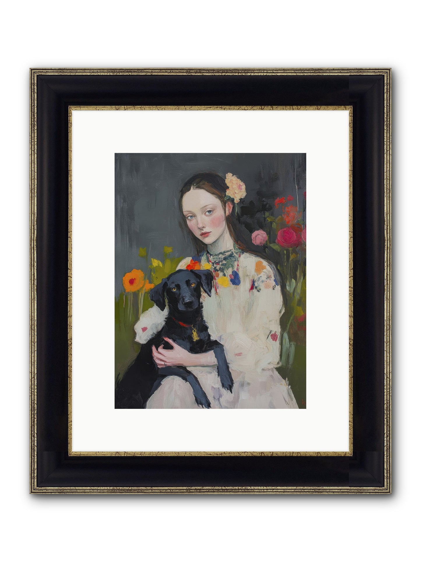 Emperor Of Love Framed Print - Black & Gold 9x12