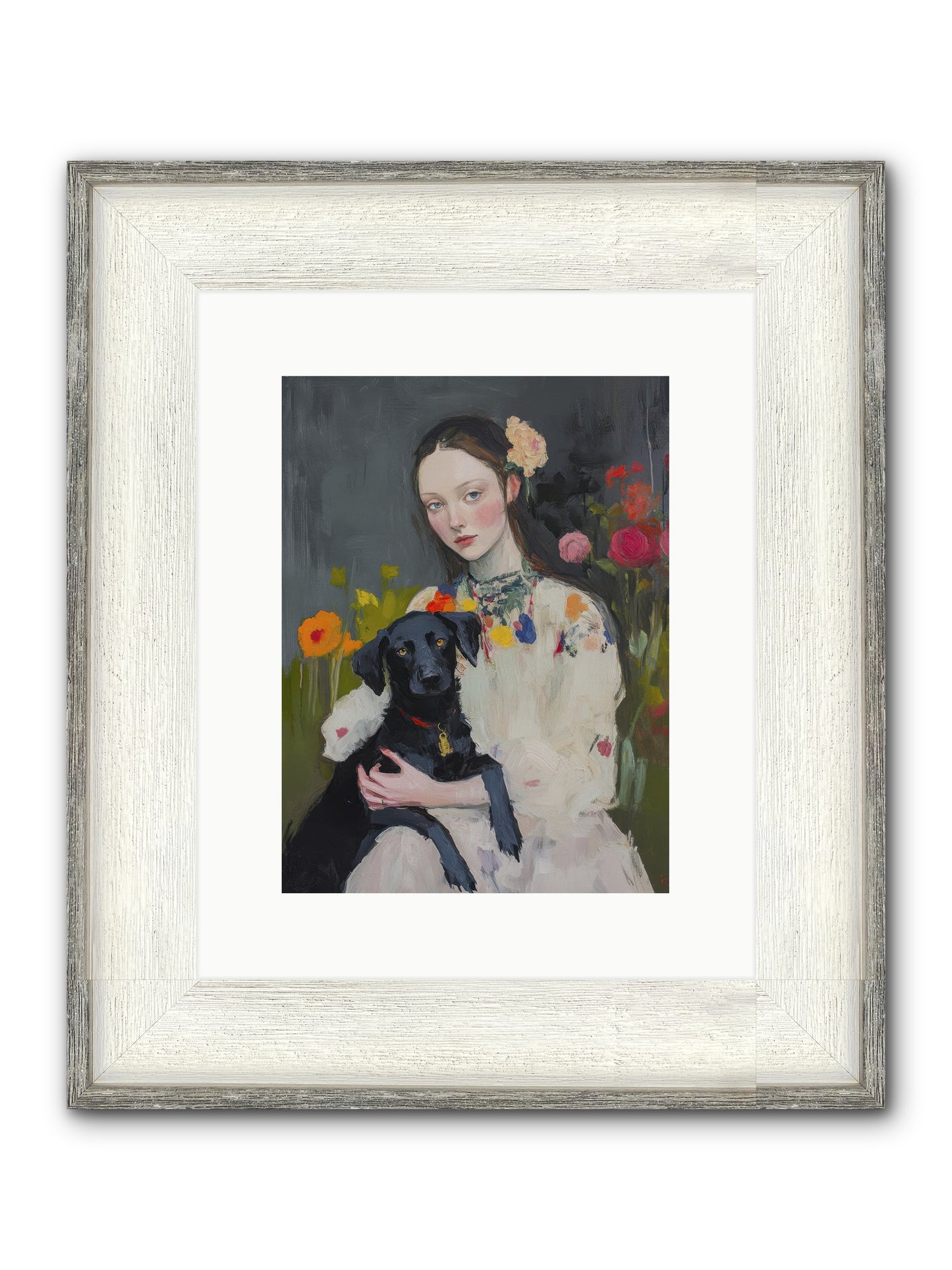 Emperor Of Love Framed Print - Driftwood White 9x12