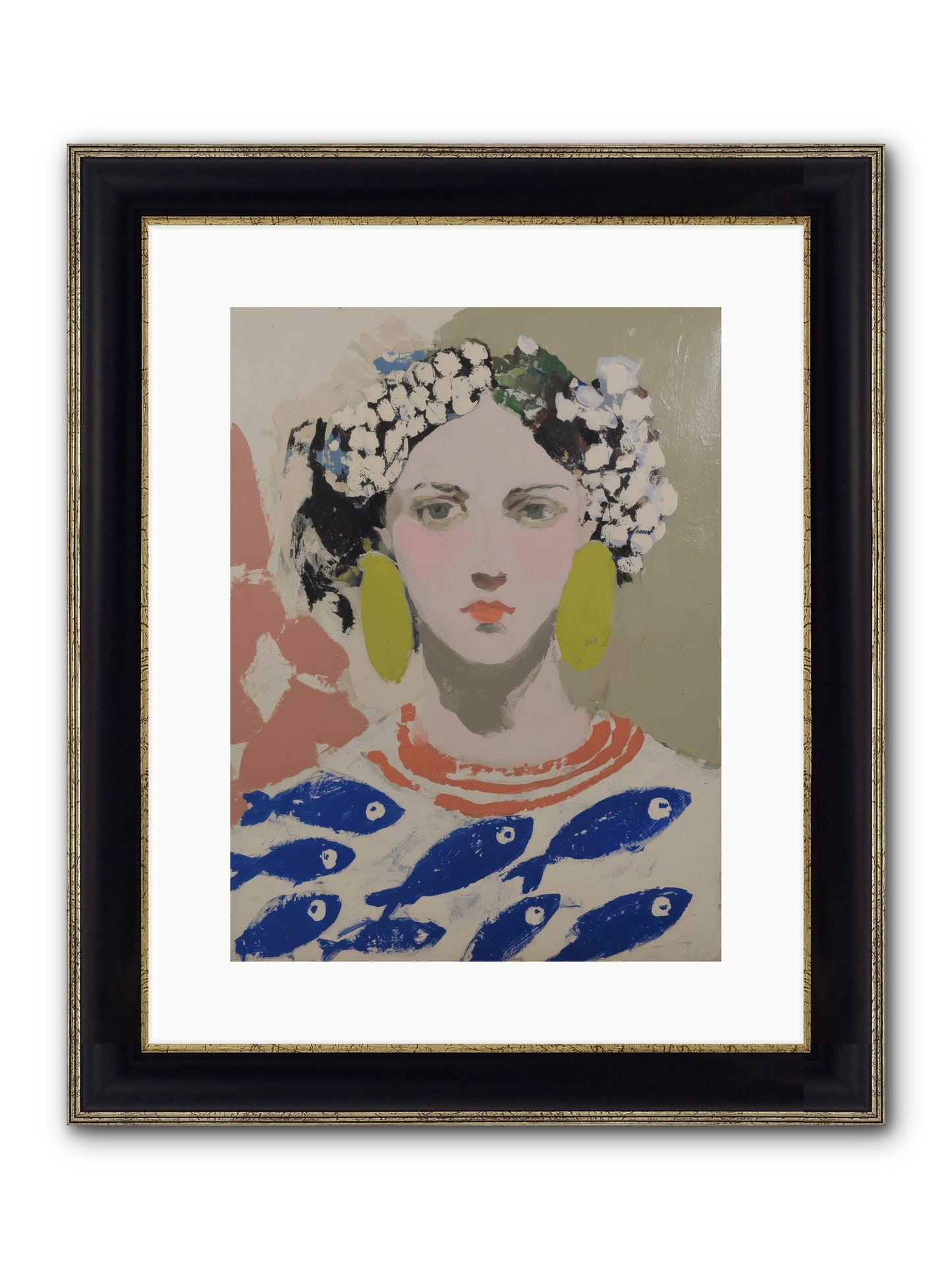 Empress Of Riviera Tables Framed Print - Black & Gold 12x16