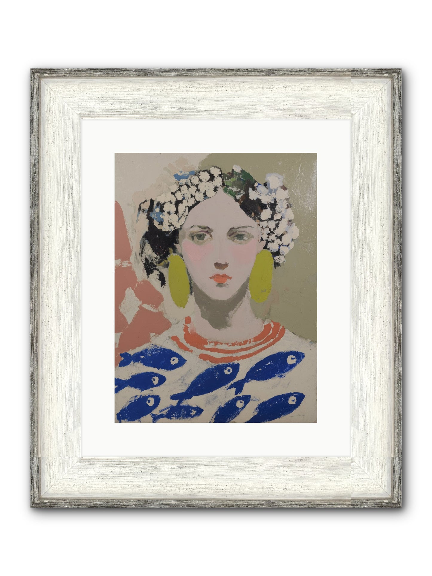 Empress Of Riviera Tables Framed Print - Driftwood White 12x16