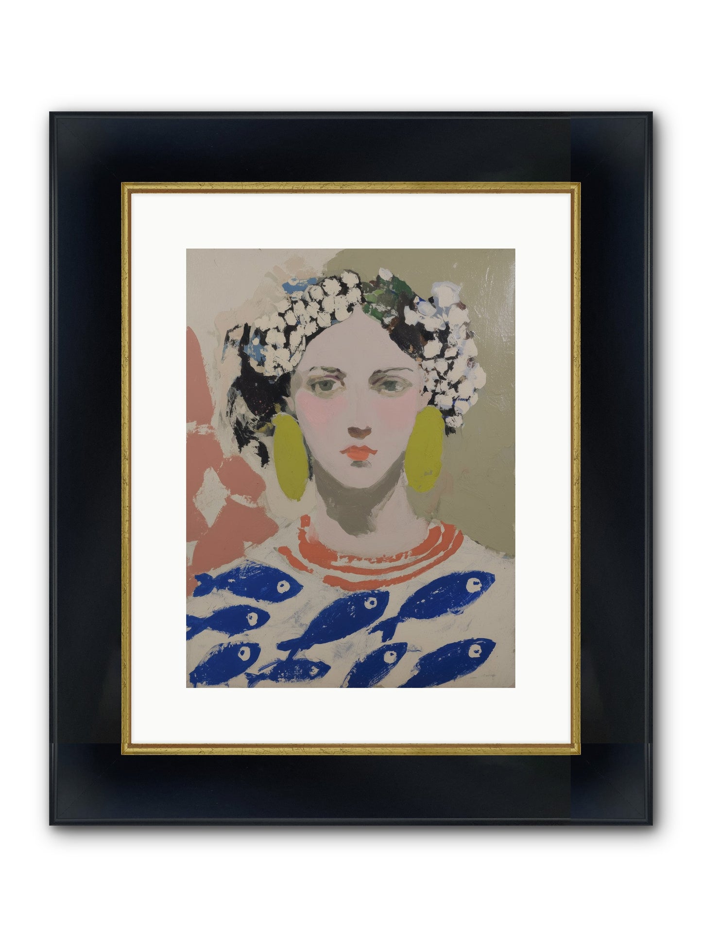 Empress Of Riviera Tables Framed Print - Wide Black w/Gold 12x16