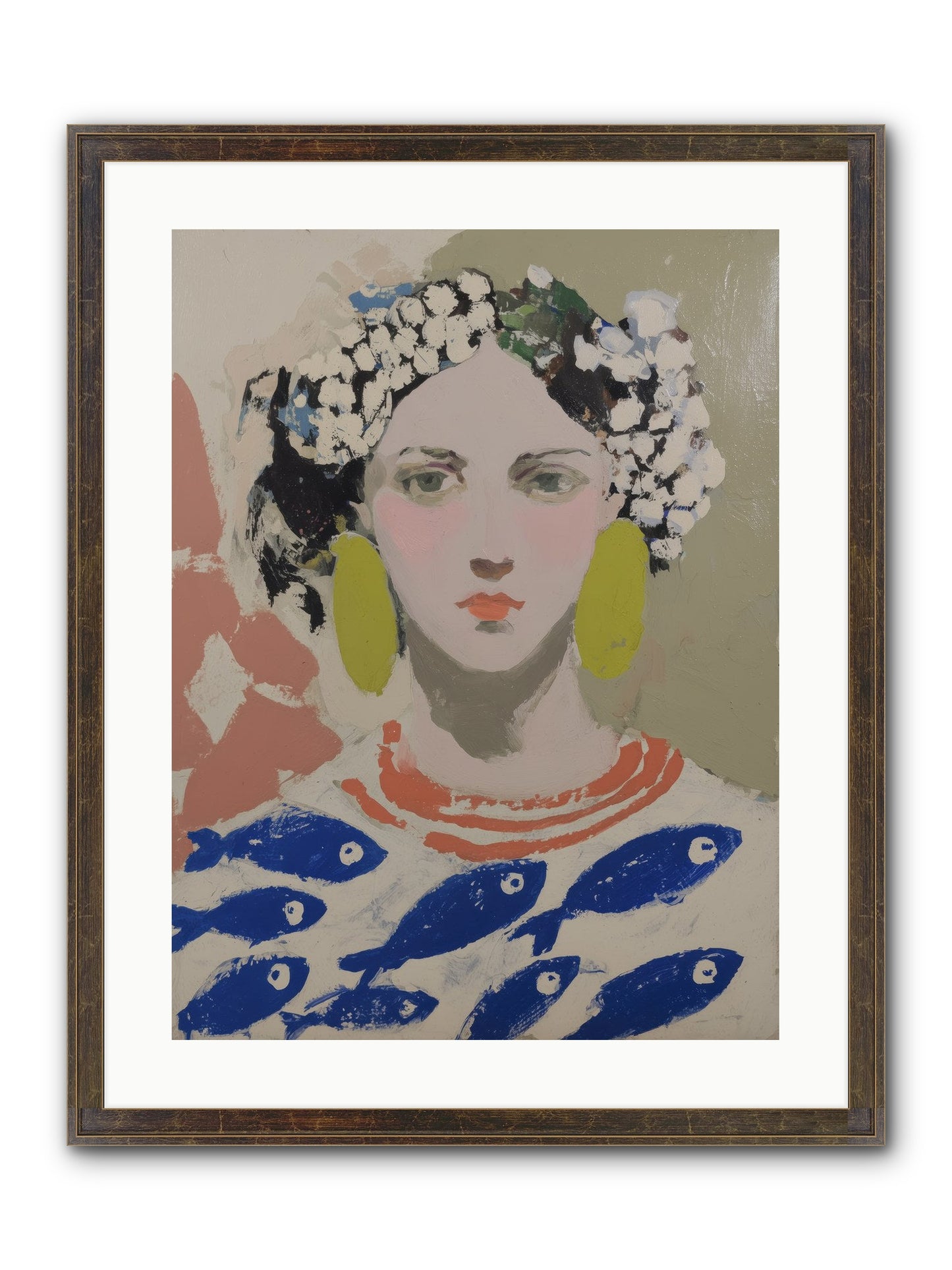 Empress Of Riviera Tables Framed Print - Slimwoods Black/Gold 18x24