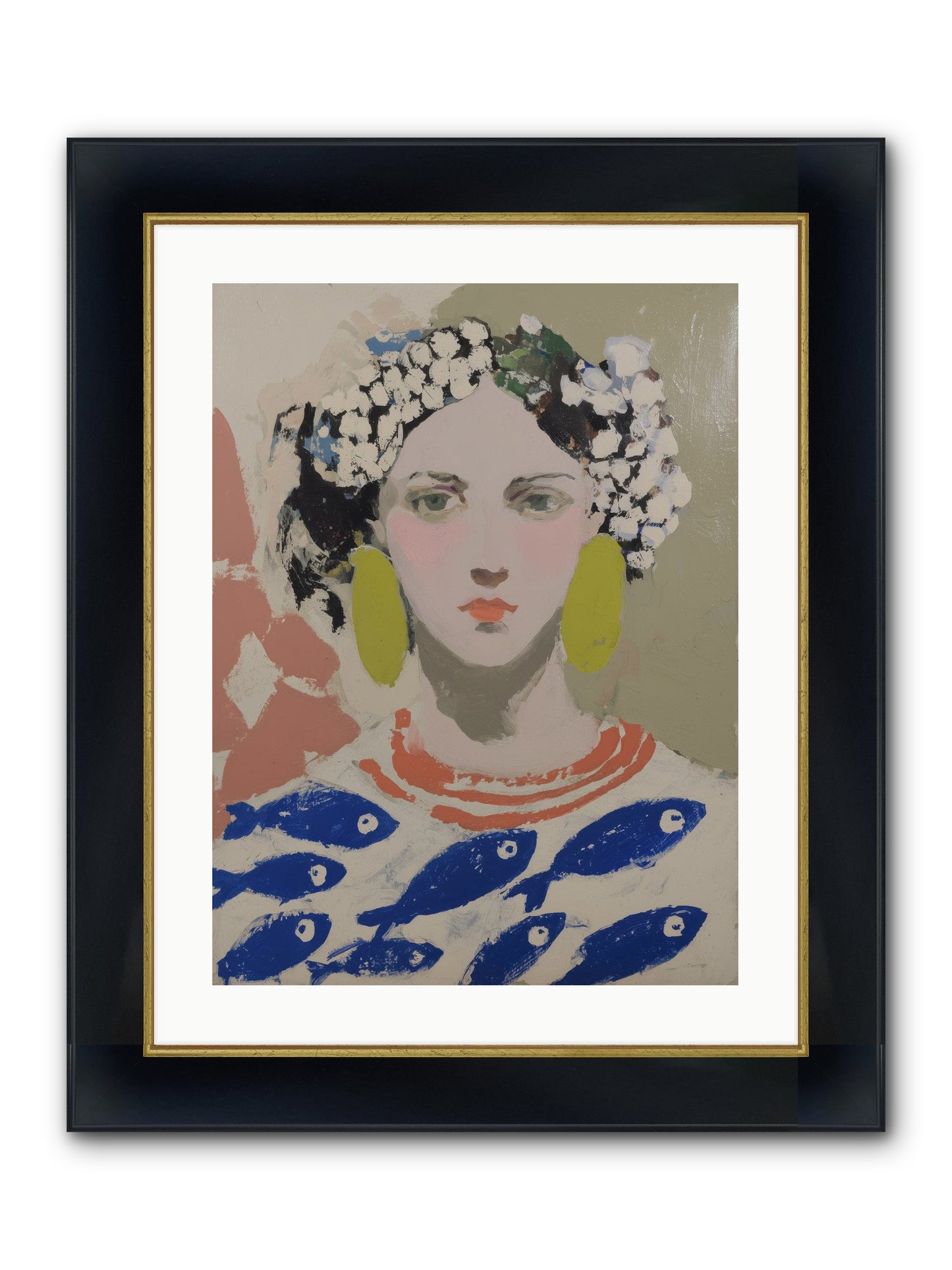 Empress Of Riviera Tables Framed Print - Wide Black w/Gold 18x24