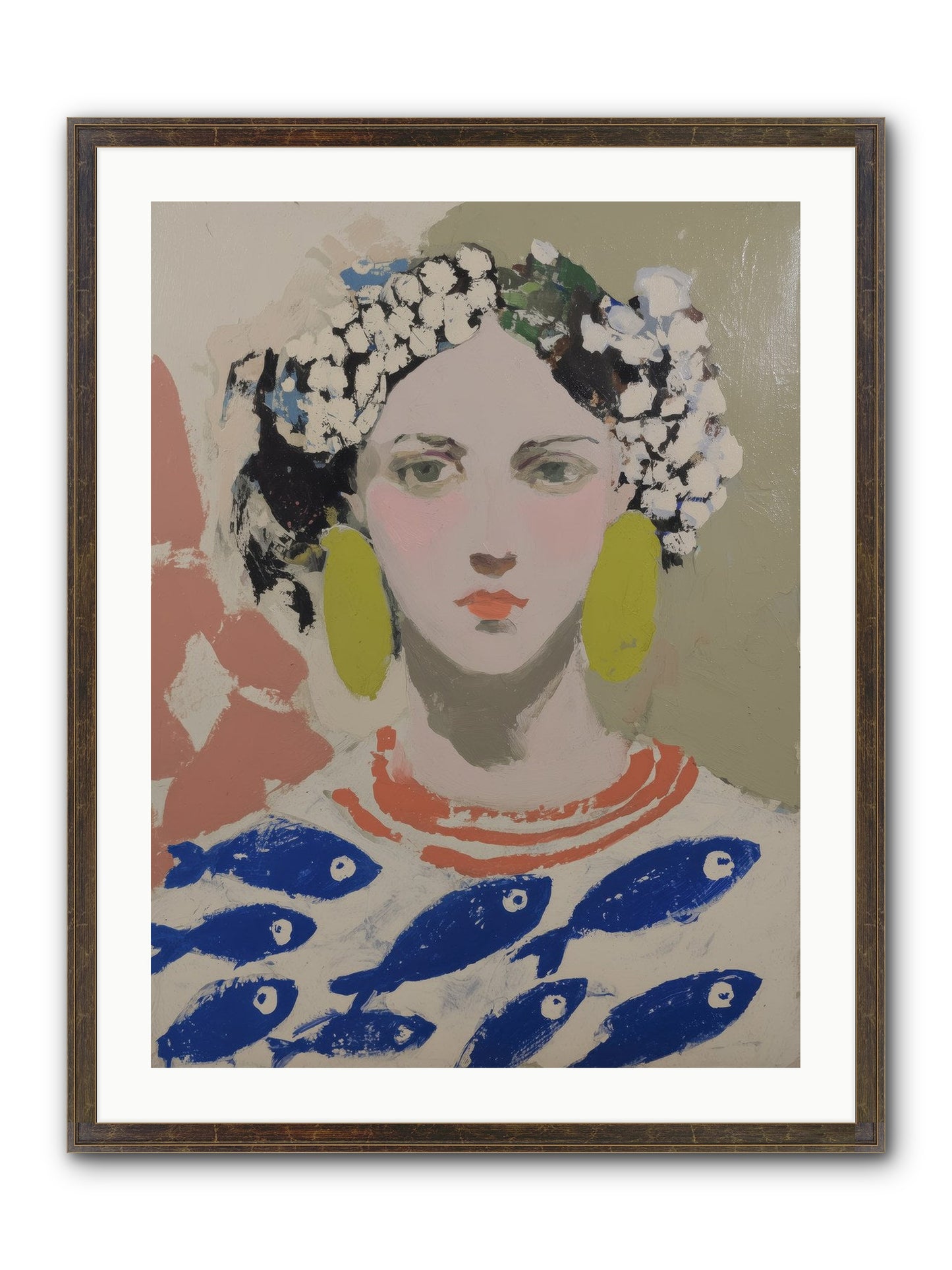 Empress Of Riviera Tables Framed Print - Slimwoods Black/Gold 24x32