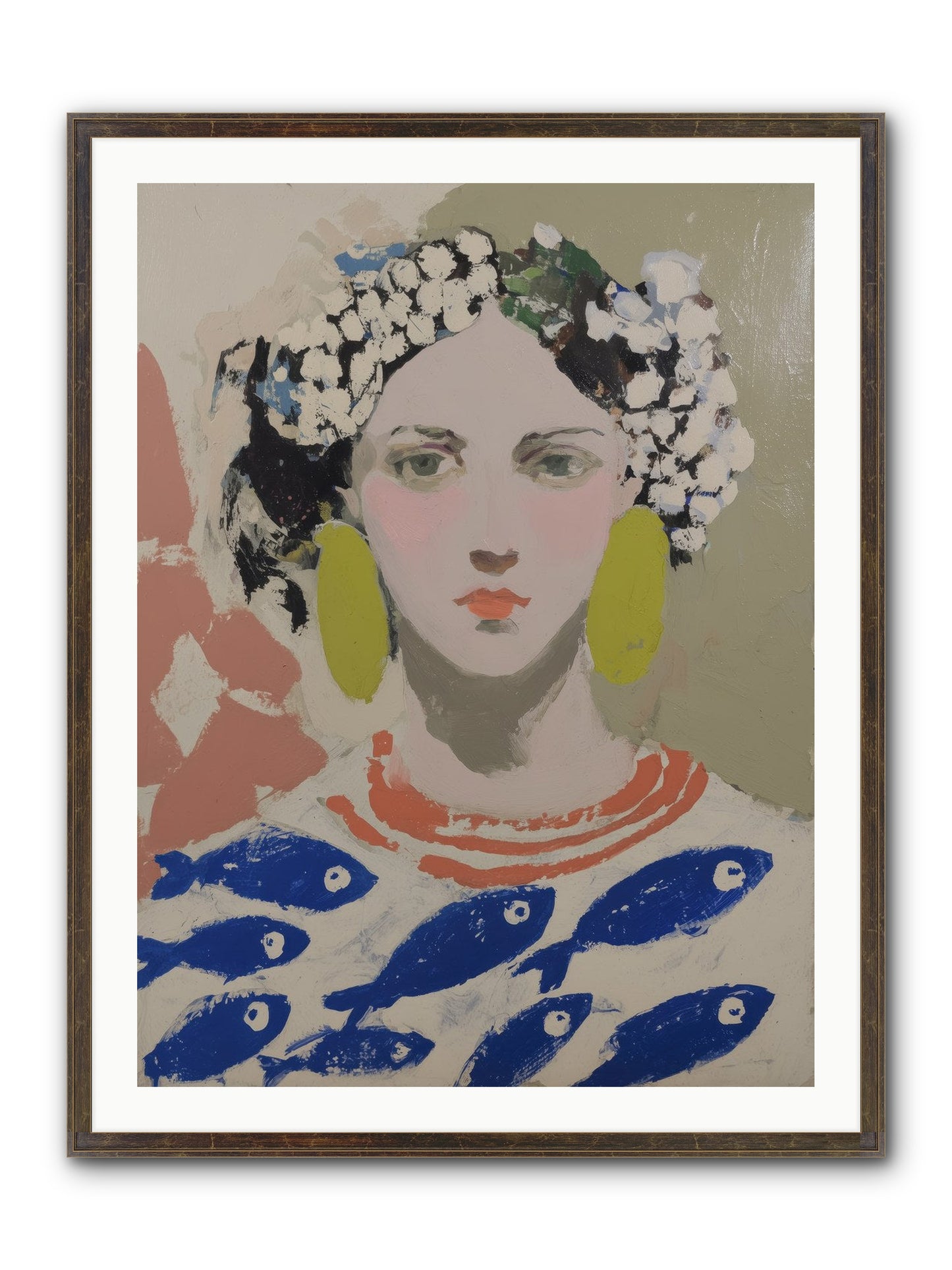 Empress Of Riviera Tables Framed Print - Slimwoods Black/Gold 30x40