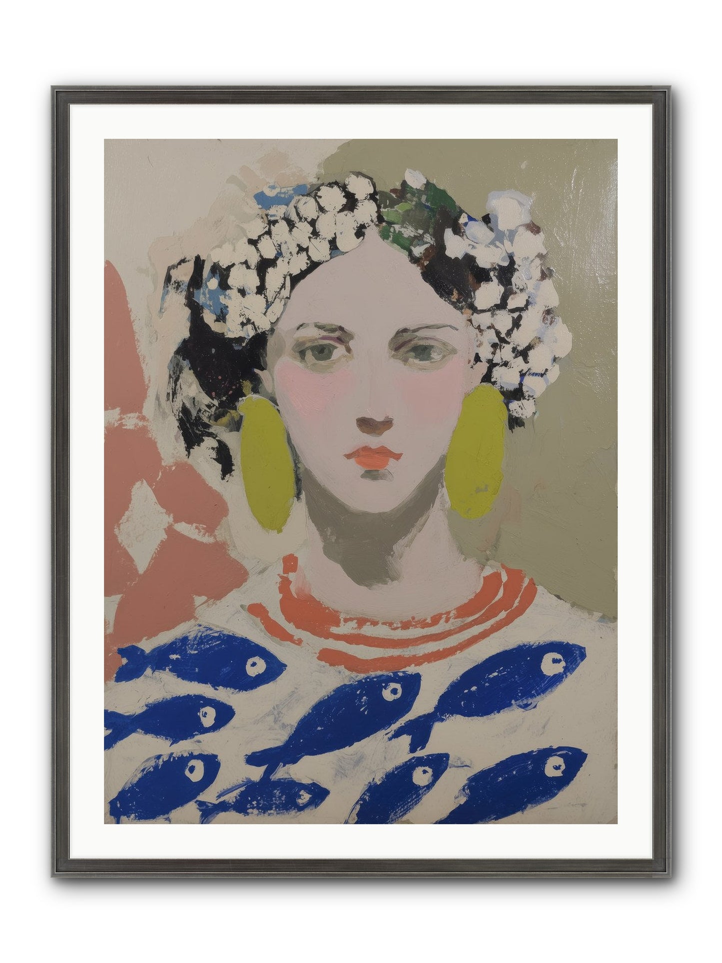 Empress Of Riviera Tables Framed Print - Slimwoods Black/Silver 30x40