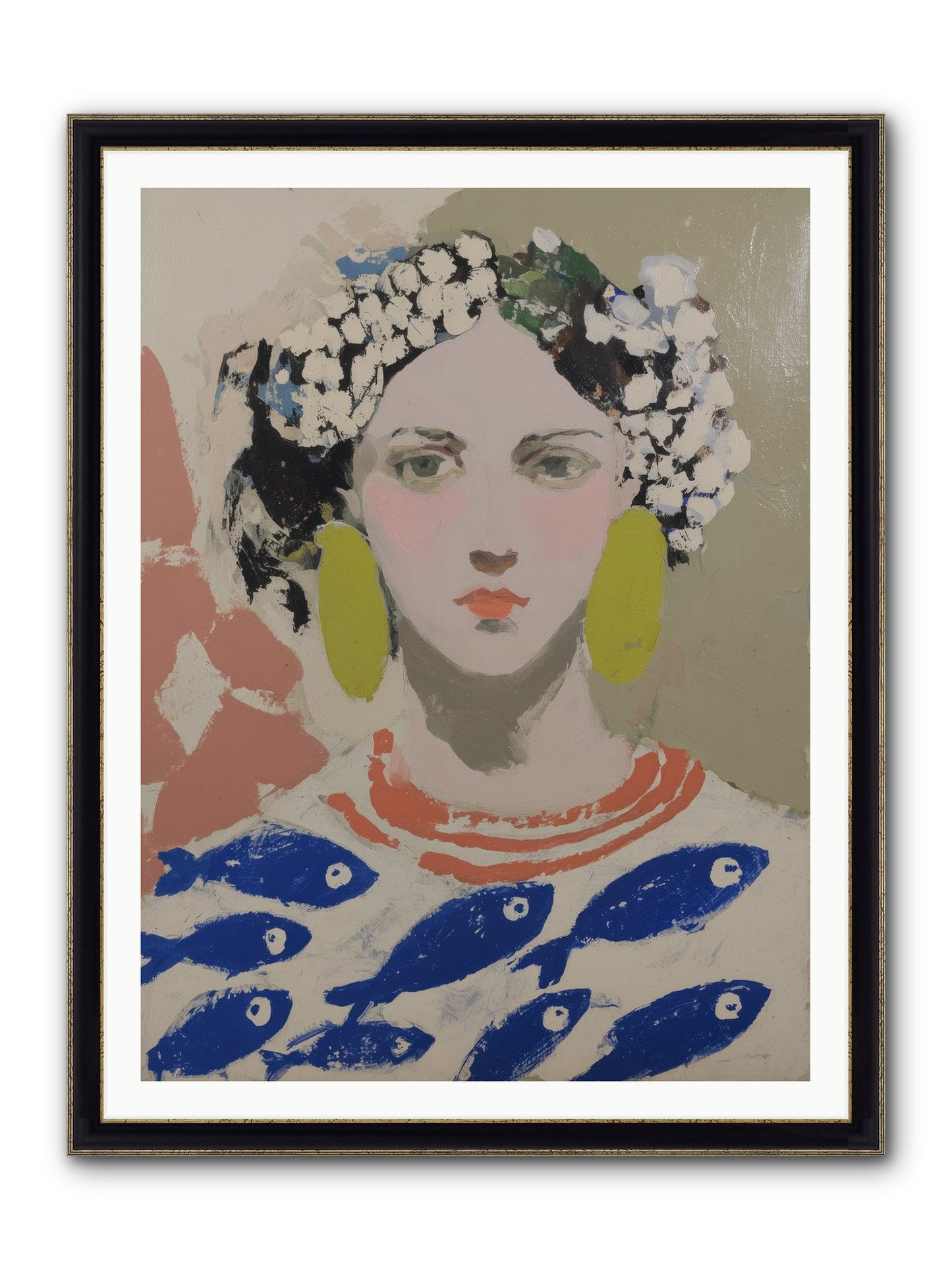 Empress Of Riviera Tables Framed Print - Black & Gold 36x48