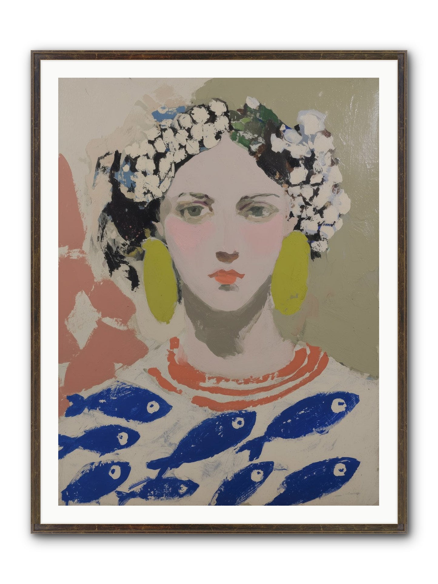 Empress Of Riviera Tables Framed Print - Slimwoods Black/Gold 36x48