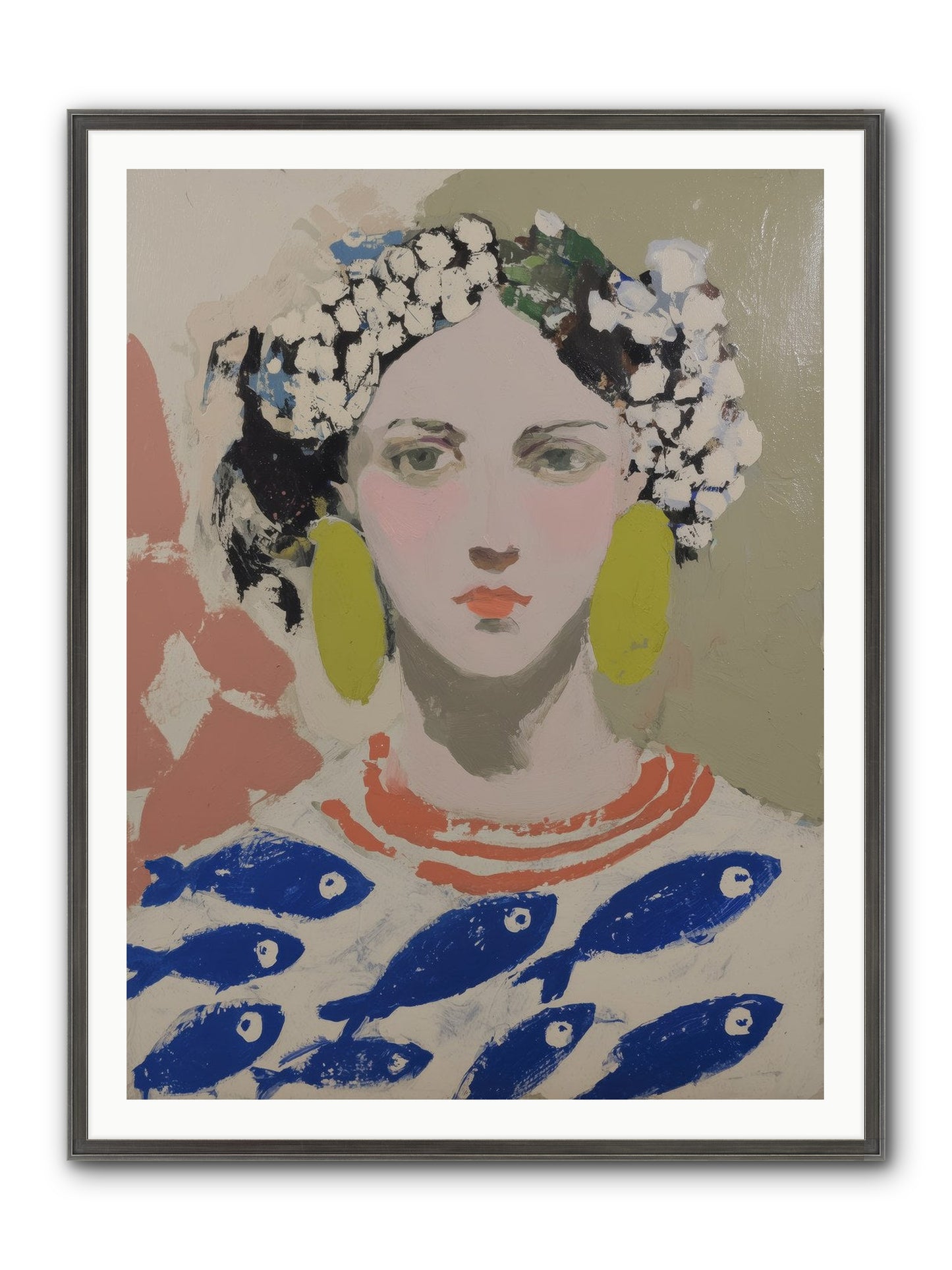 Empress Of Riviera Tables Framed Print - Slimwoods Black/Silver 36x48