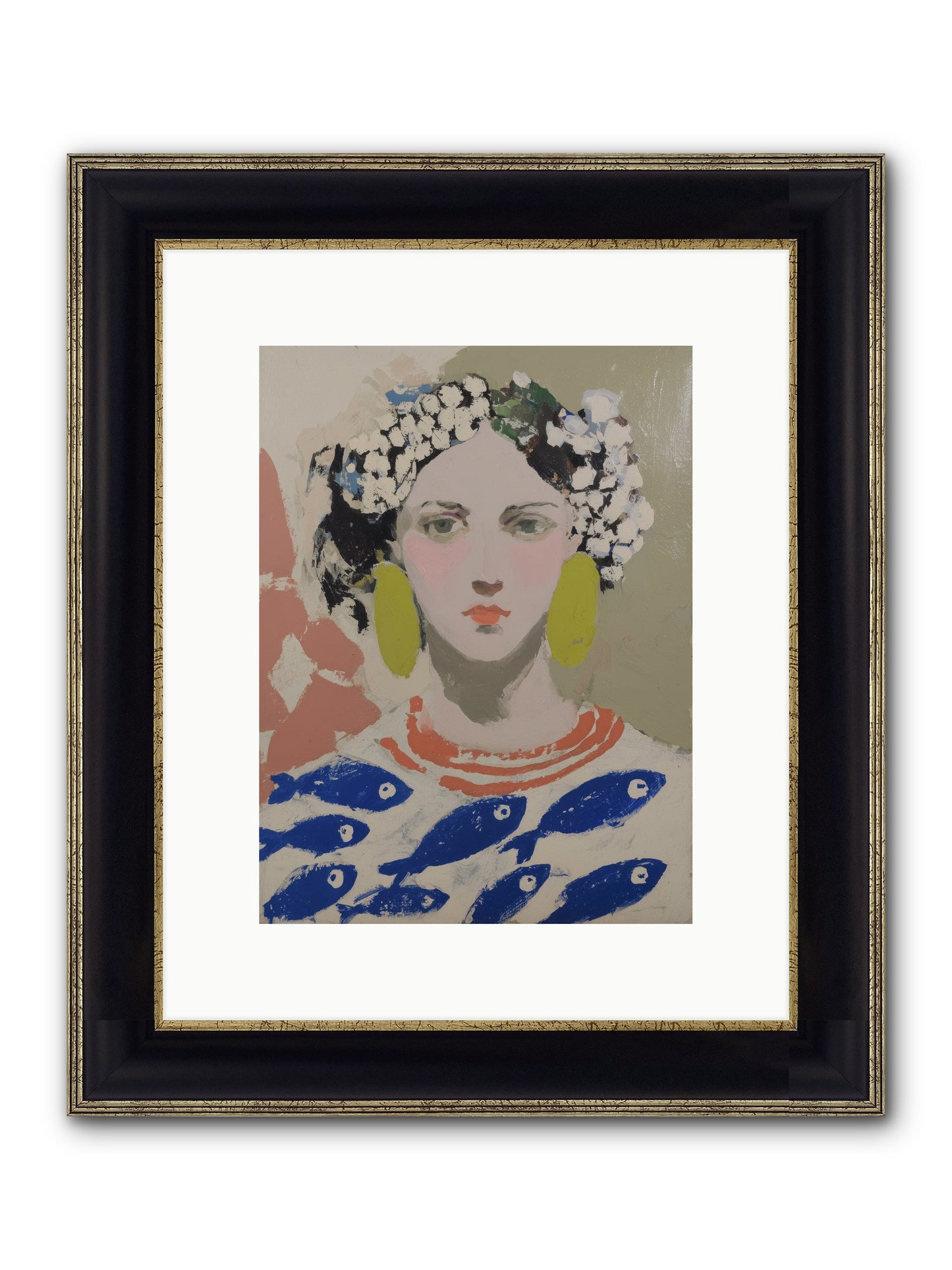 Empress Of Riviera Tables Framed Print - Black & Gold 9x12