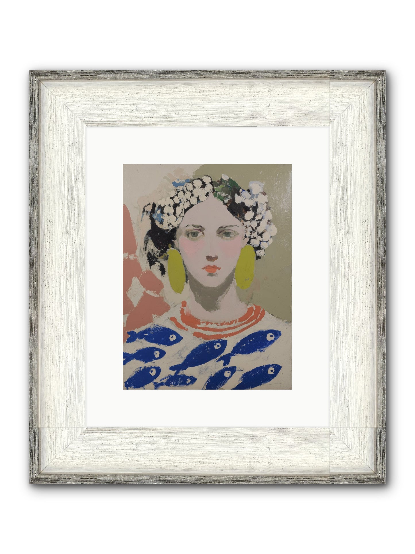 Empress Of Riviera Tables Framed Print - Driftwood White 9x12