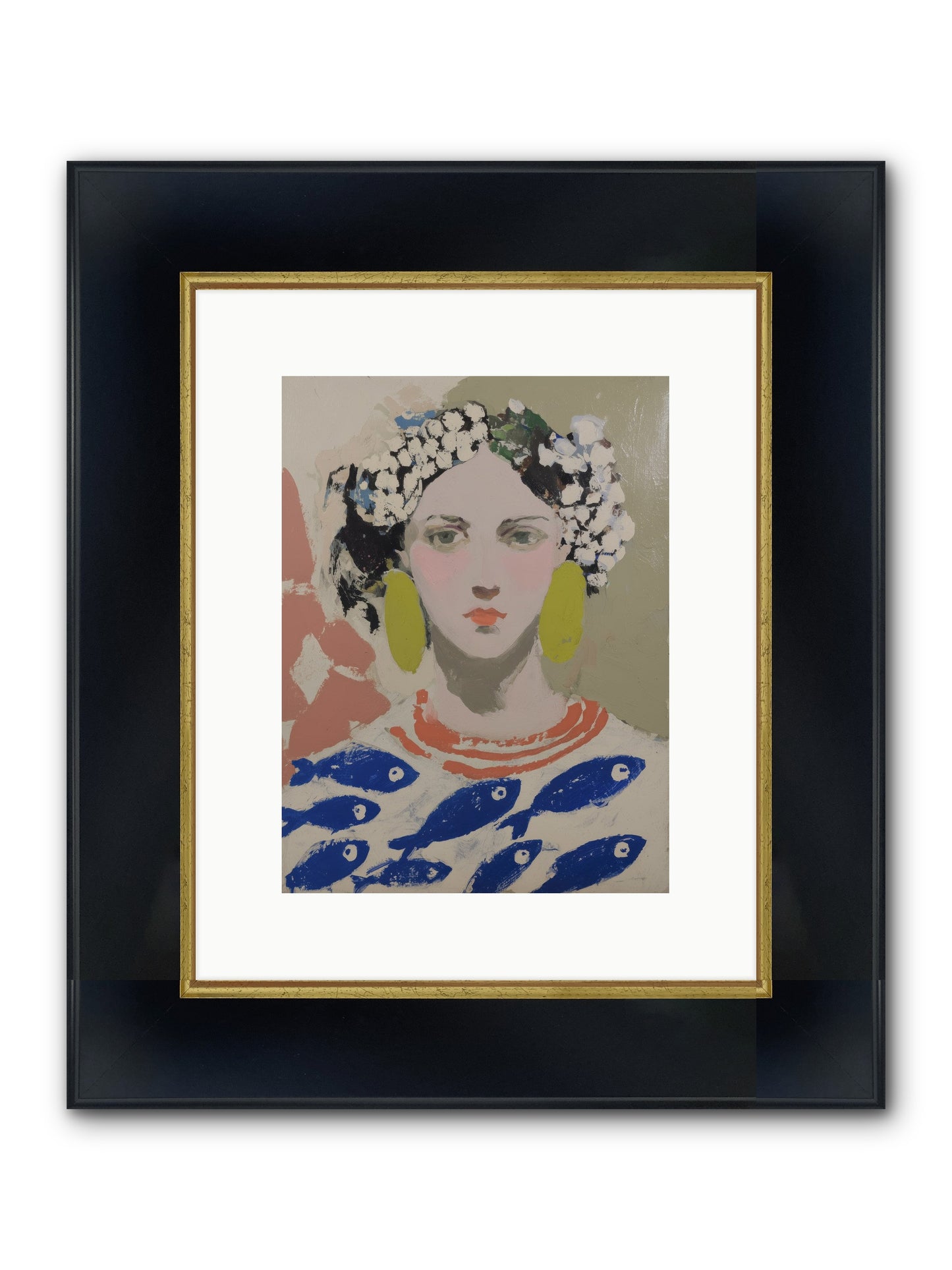 Empress Of Riviera Tables Framed Print - Wide Black w/Gold 9x12