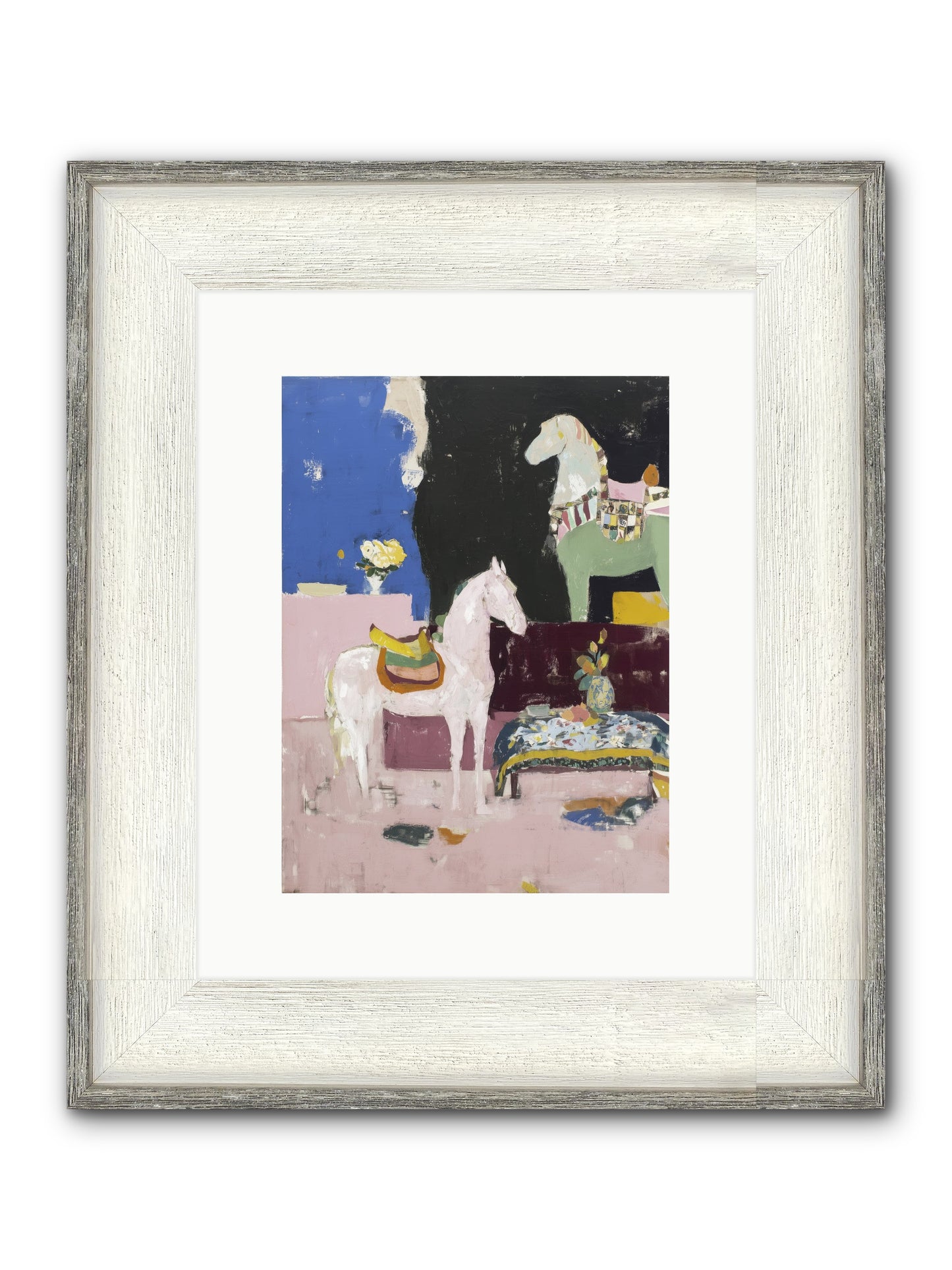 Empty Chair Framed Print - Driftwood White 9x12