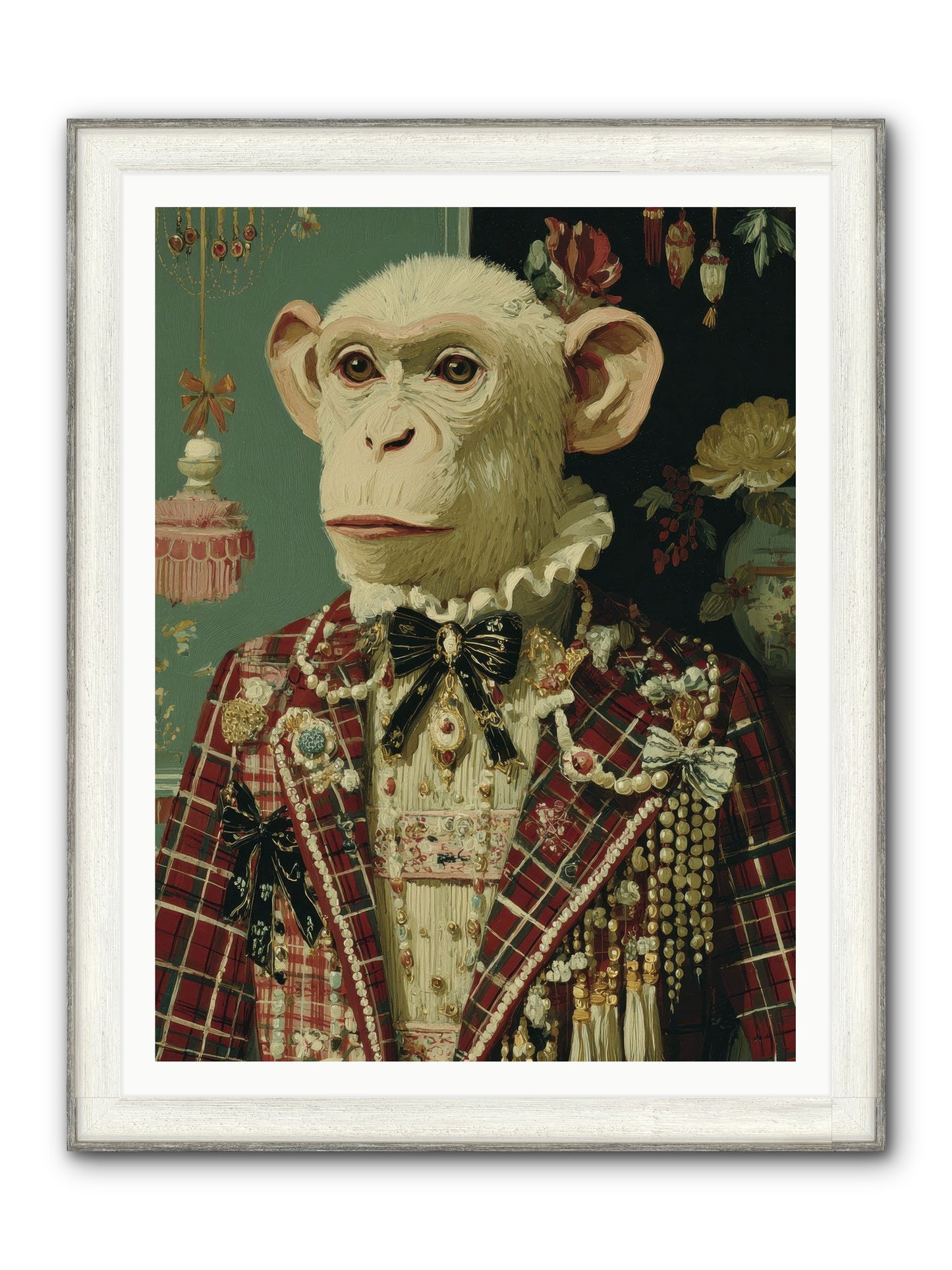 Enamored Traditions No.1 Framed Print - Driftwood White 36x48