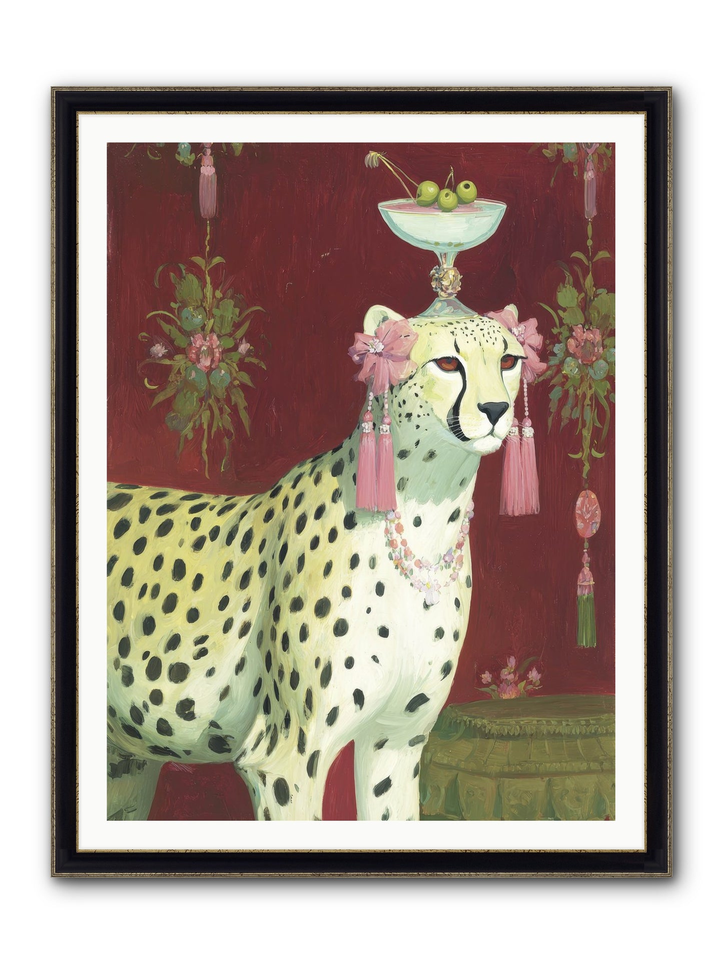 Enchanted Procession Framed Print - Black & Gold 36x48