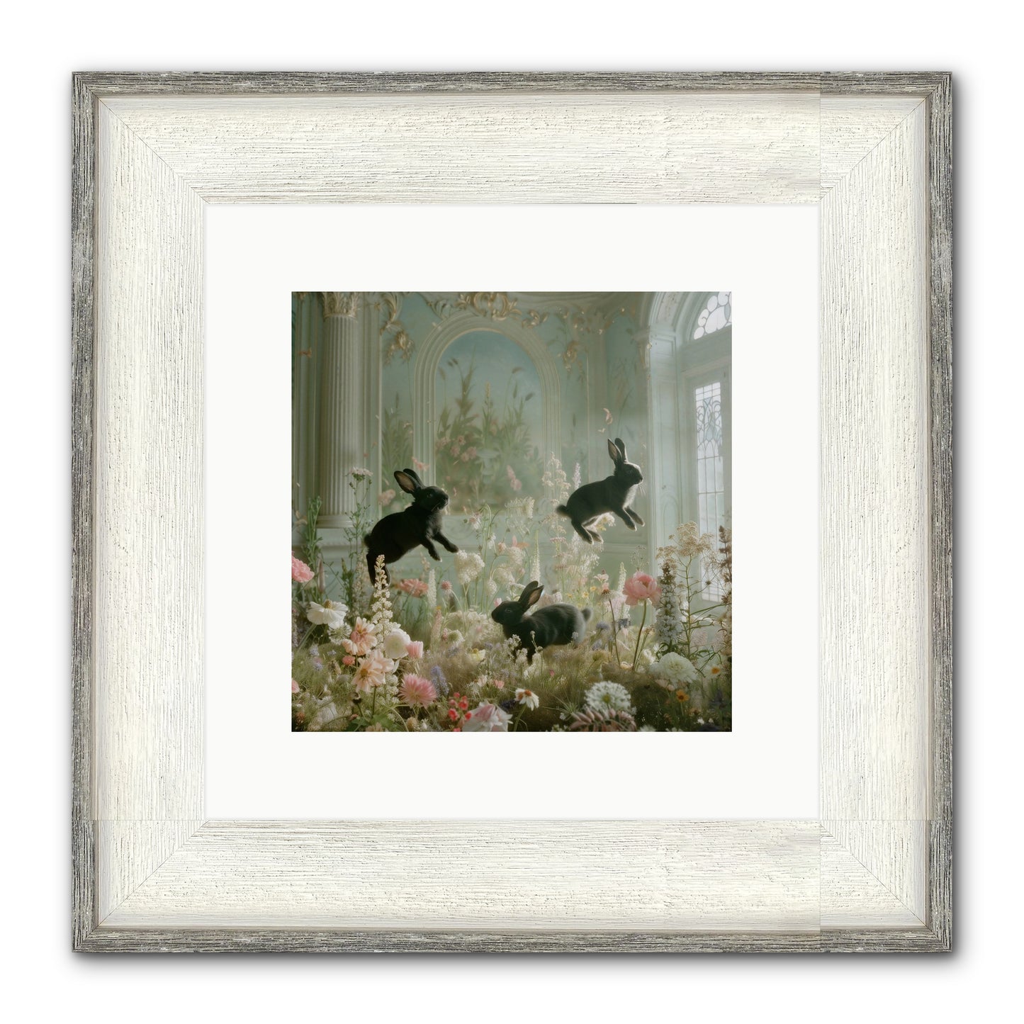 Enchanted Thicket Framed Print - Driftwood White 10x10