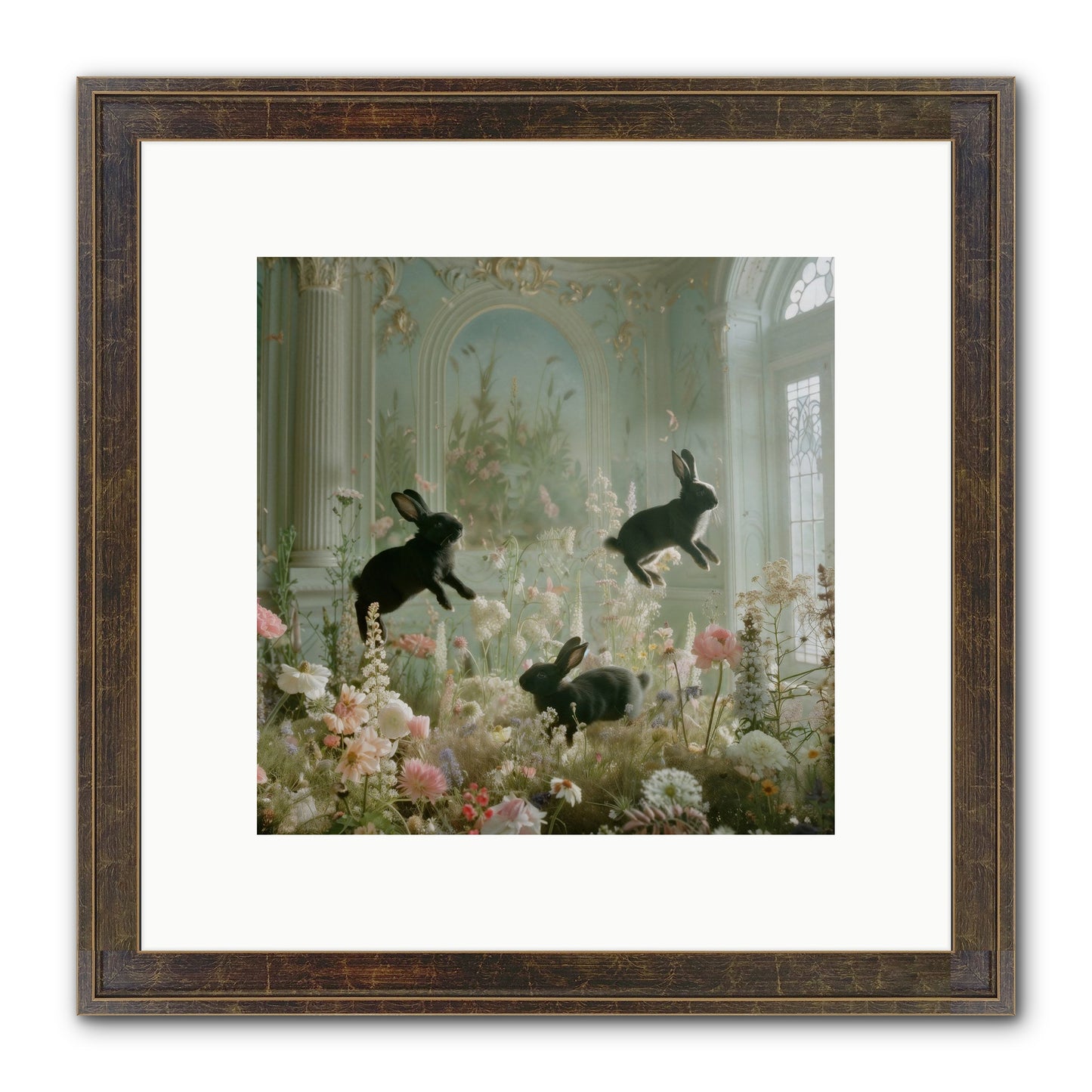 Enchanted Thicket Framed Print - Slimwoods Black/Gold 10x10