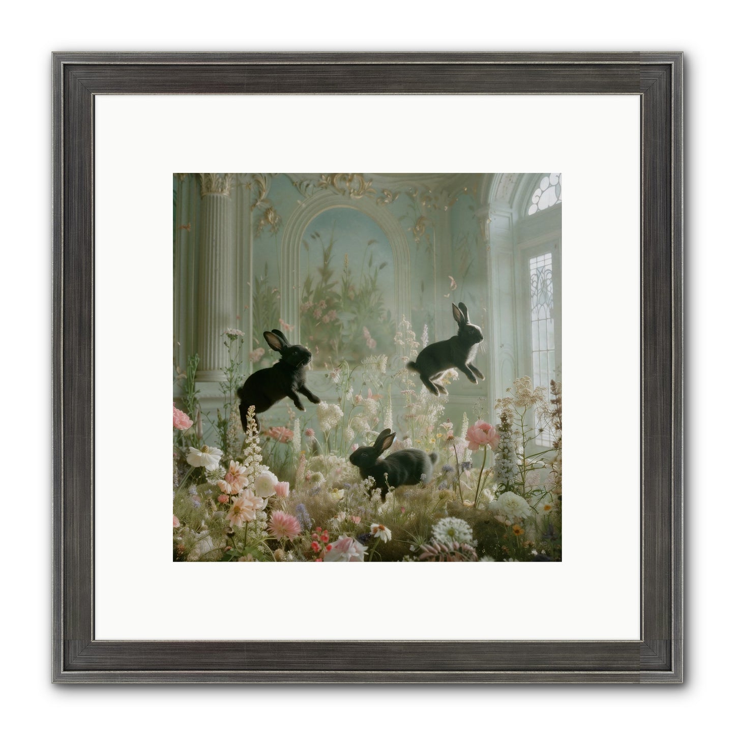 Enchanted Thicket Framed Print - Slimwoods Black/Silver 10x10