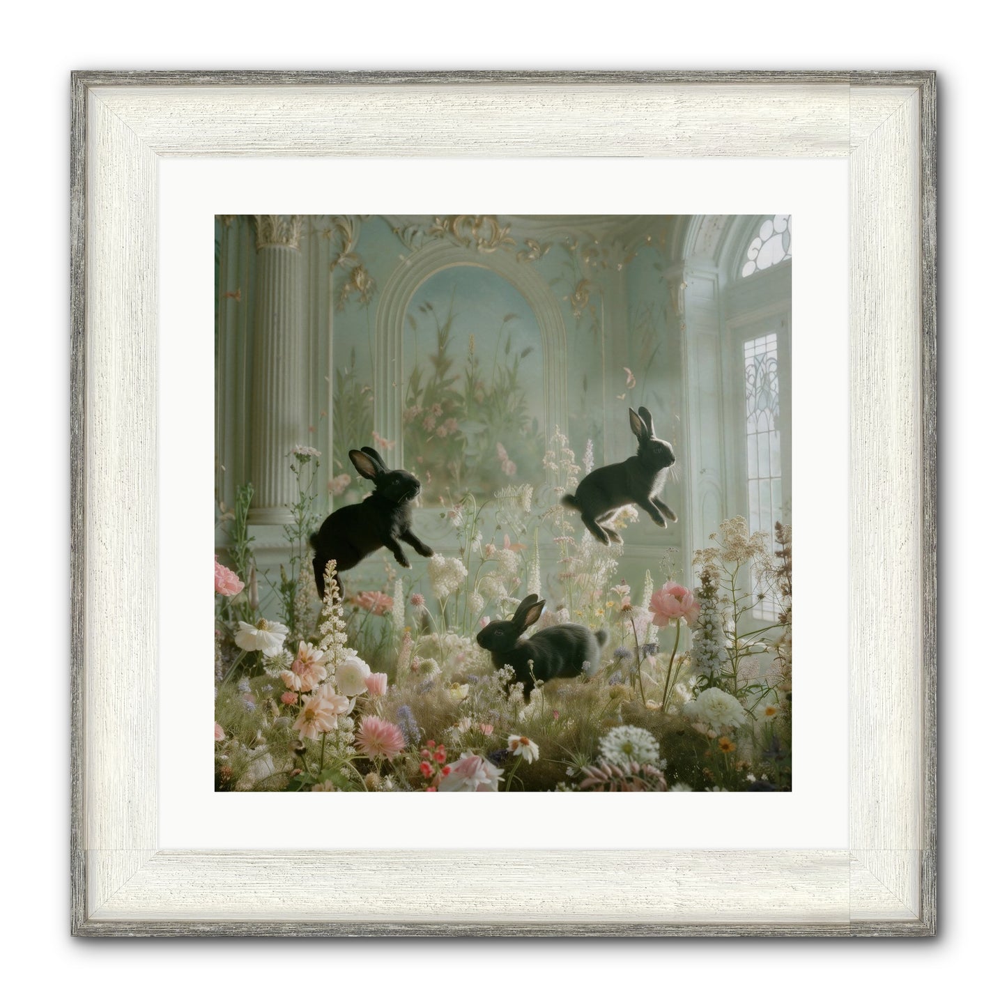 Enchanted Thicket Framed Print - Driftwood White 20x20