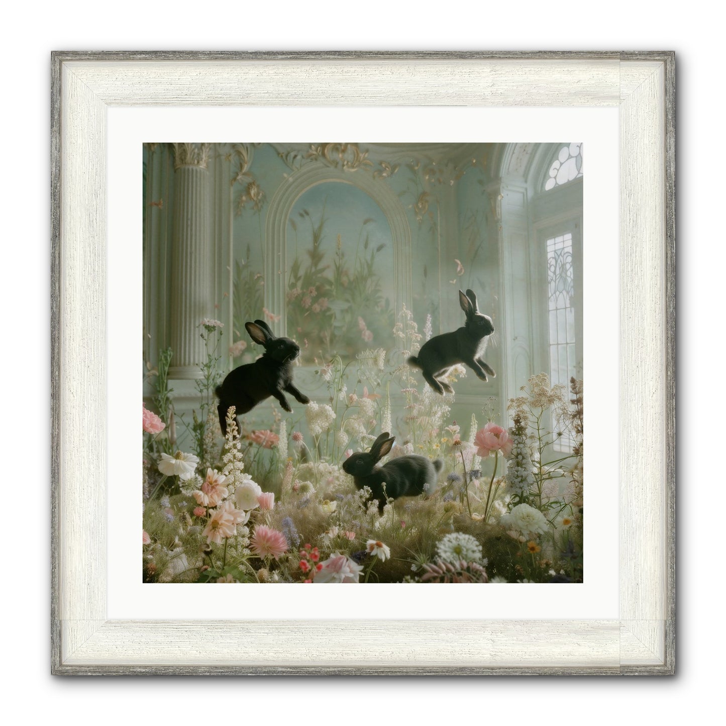 Enchanted Thicket Framed Print - Driftwood White 24x24