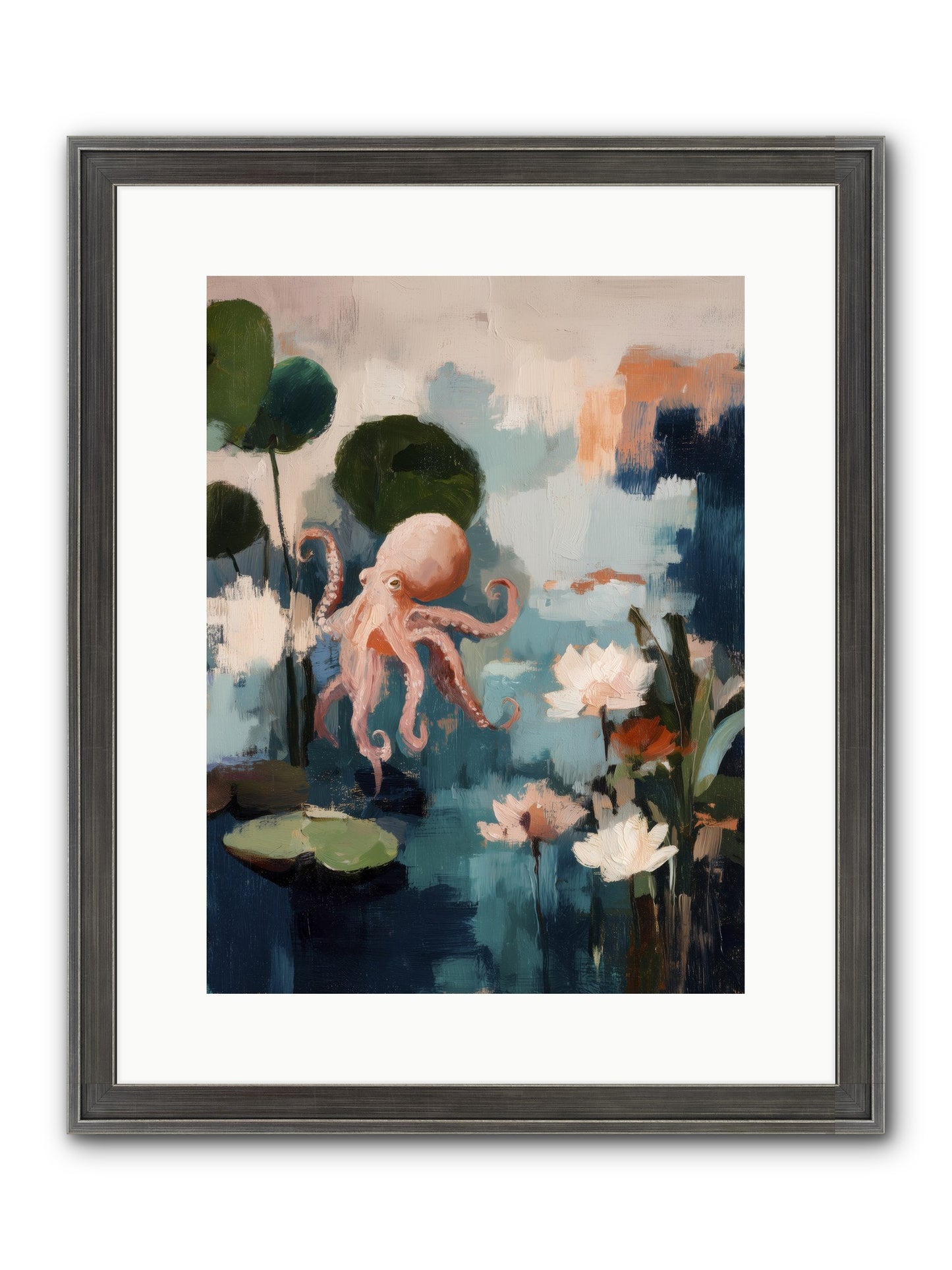Endless Blue Framed Print - Slimwoods Black/Silver 12x16