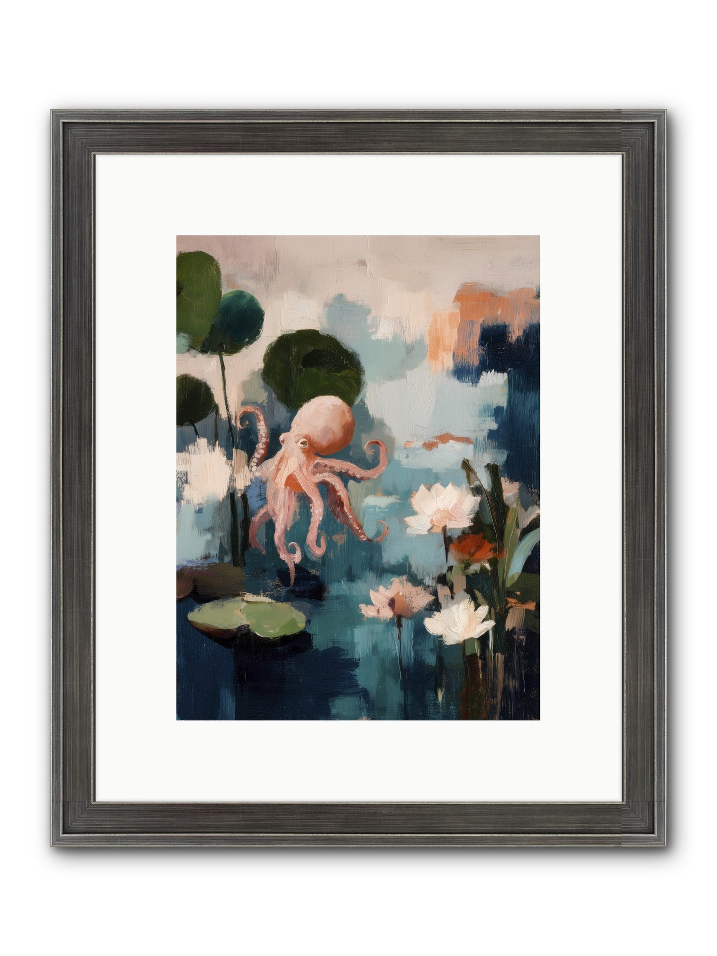 Endless Blue Framed Print - Slimwoods Black/Silver 9x12
