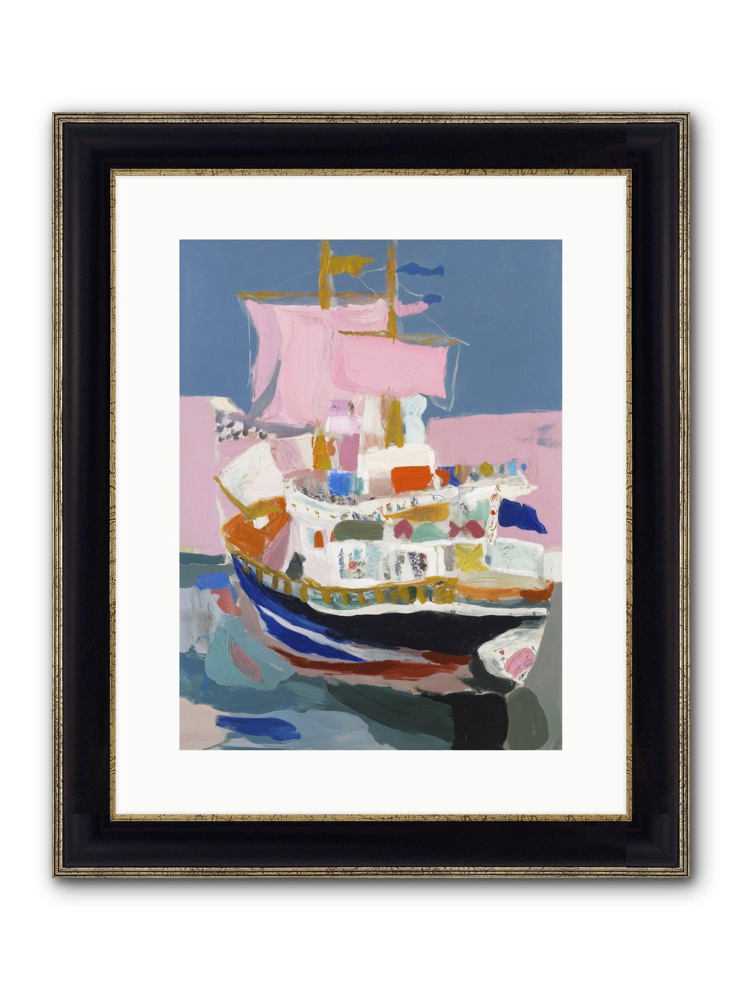 Endless Seas Framed Print - Black & Gold 12x16
