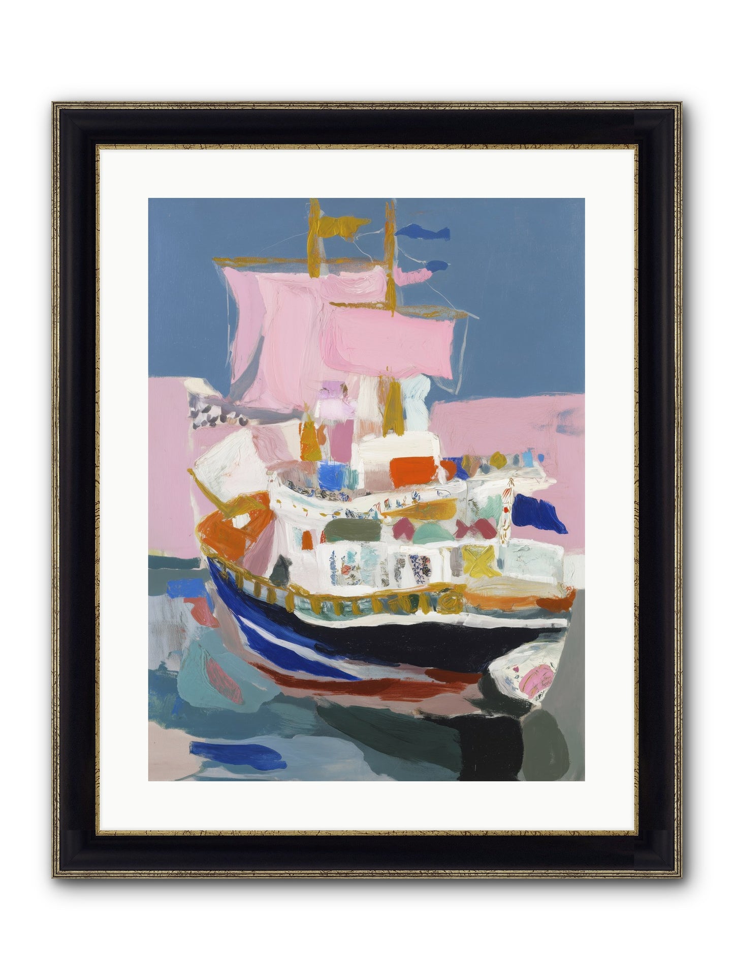Endless Seas Framed Print - Black & Gold 18x24