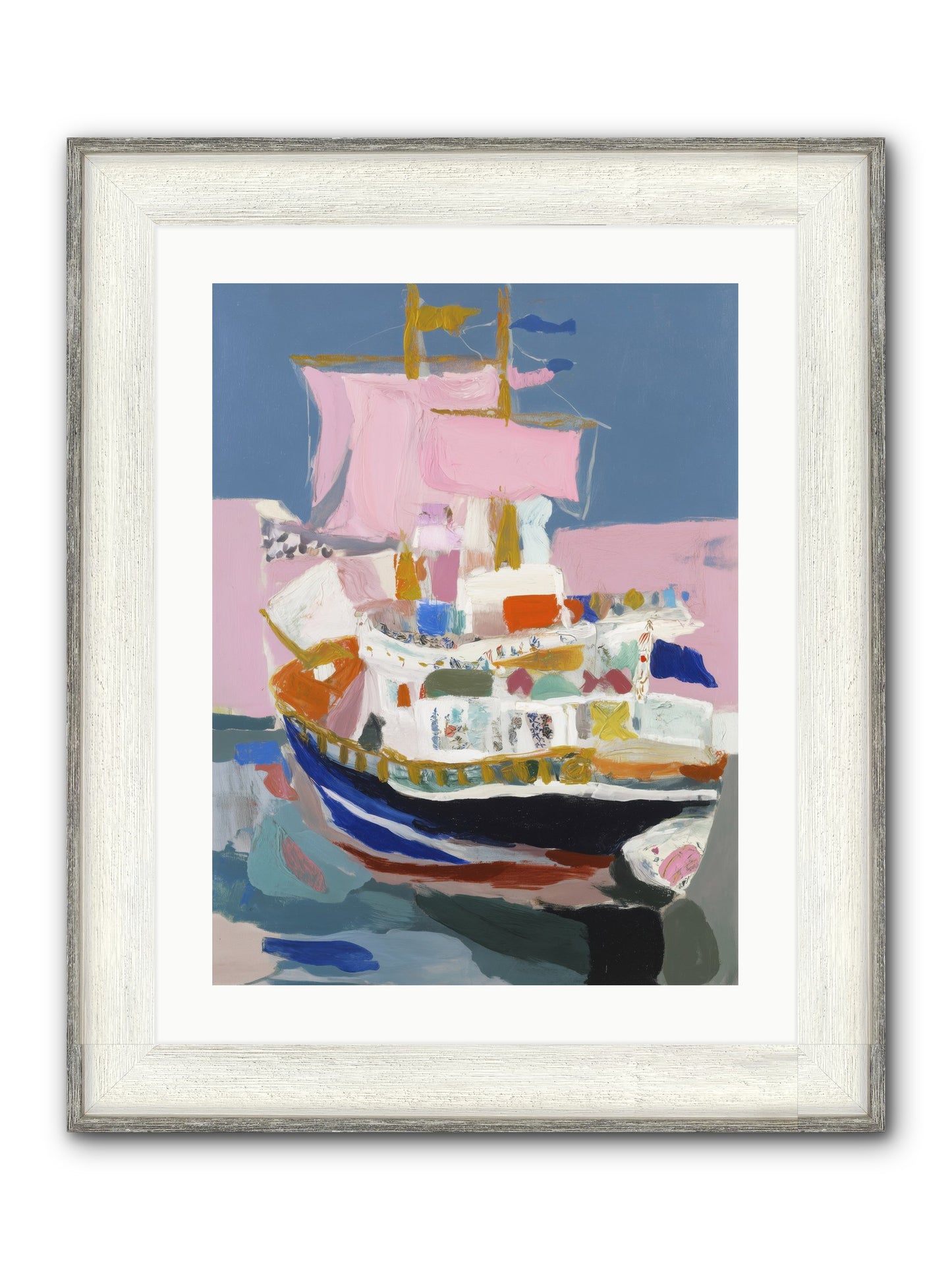 Endless Seas Framed Print - Driftwood White 18x24