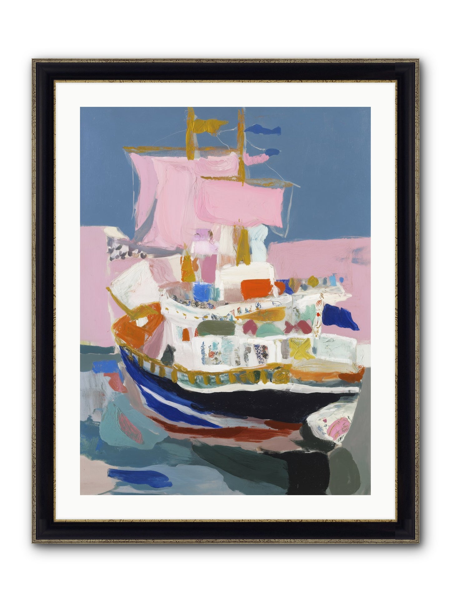 Endless Seas Framed Print - Black & Gold 24x32