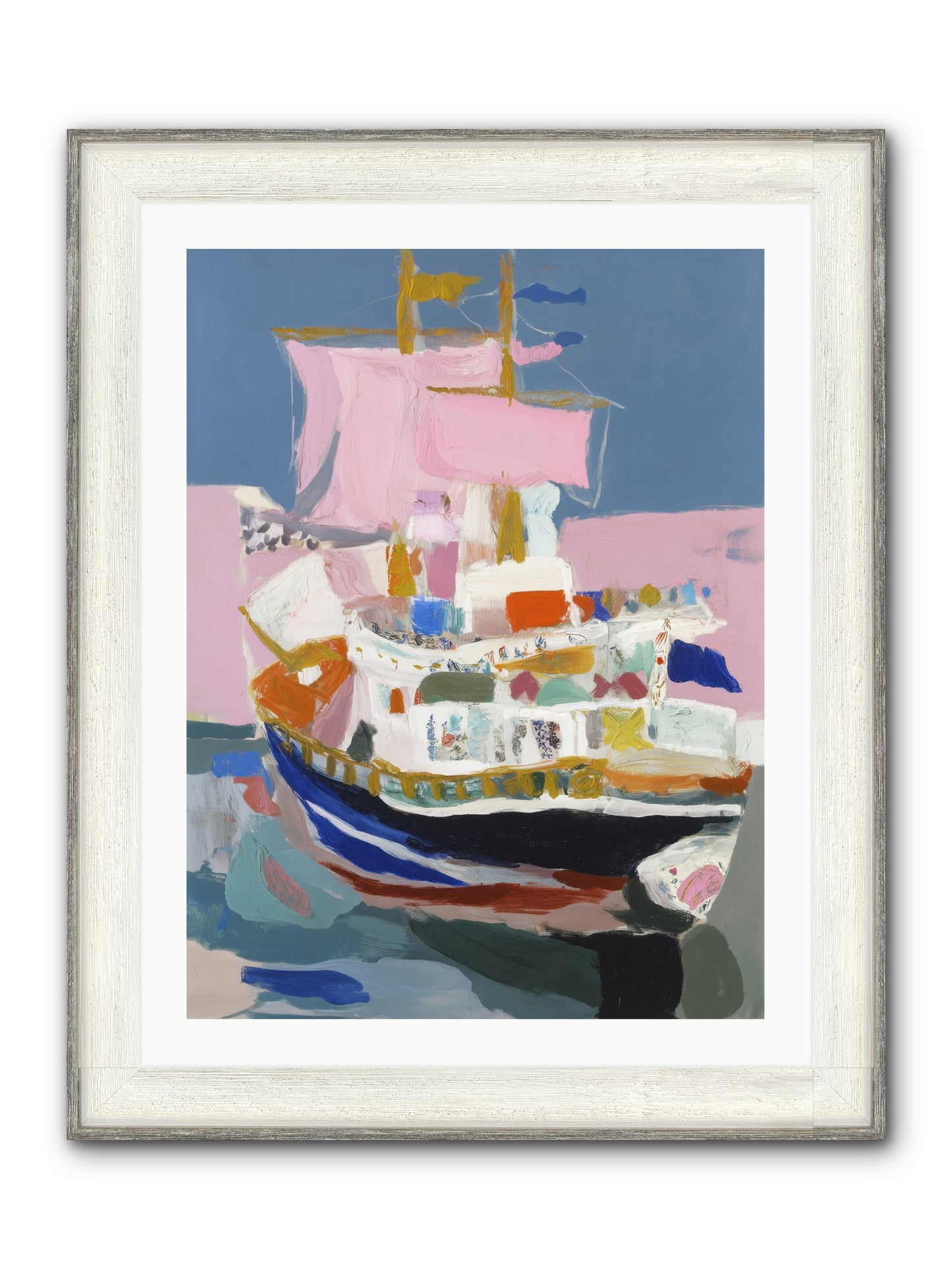 Endless Seas Framed Print - Driftwood White 24x32