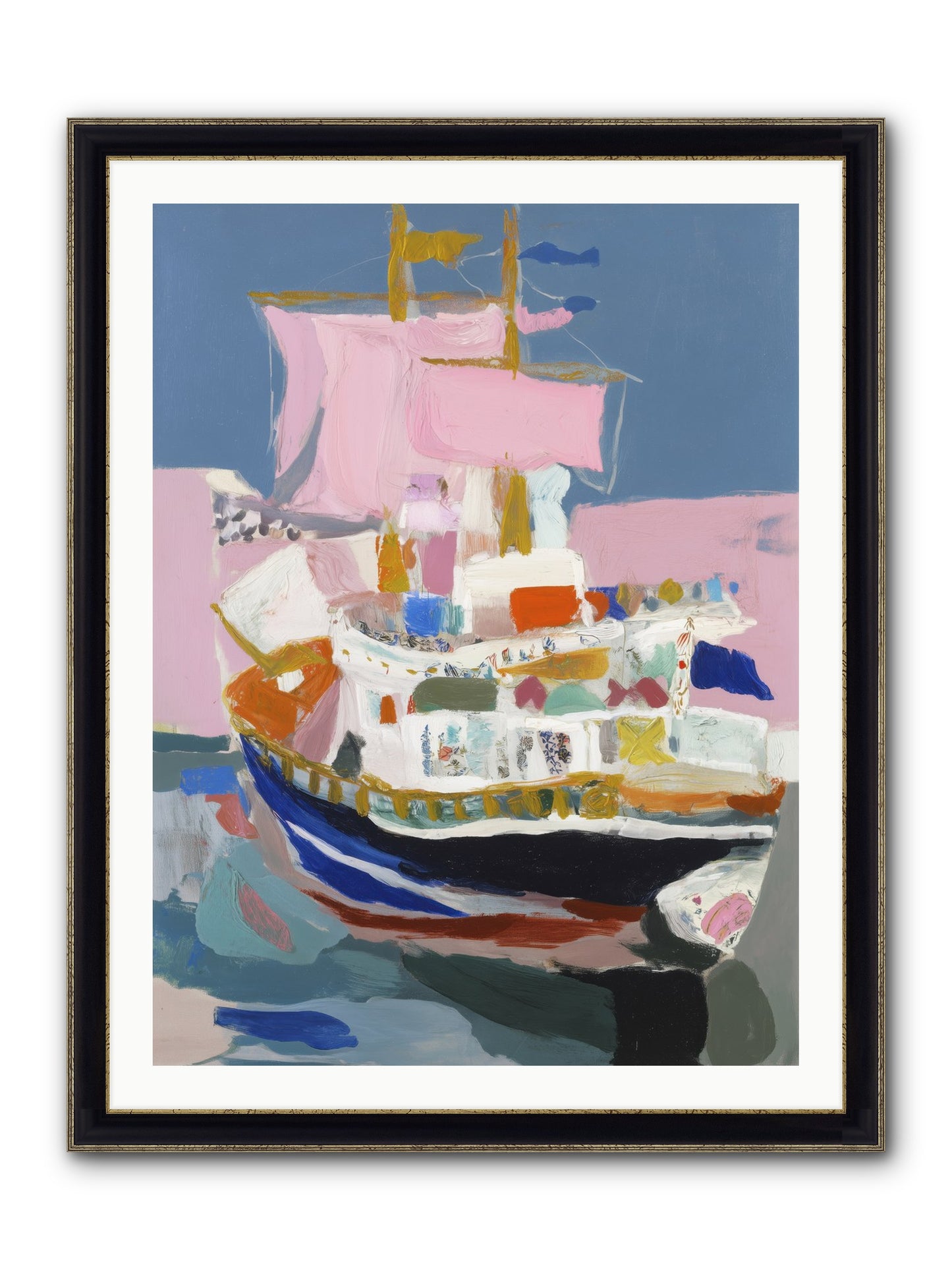 Endless Seas Framed Print - Black & Gold 30x40