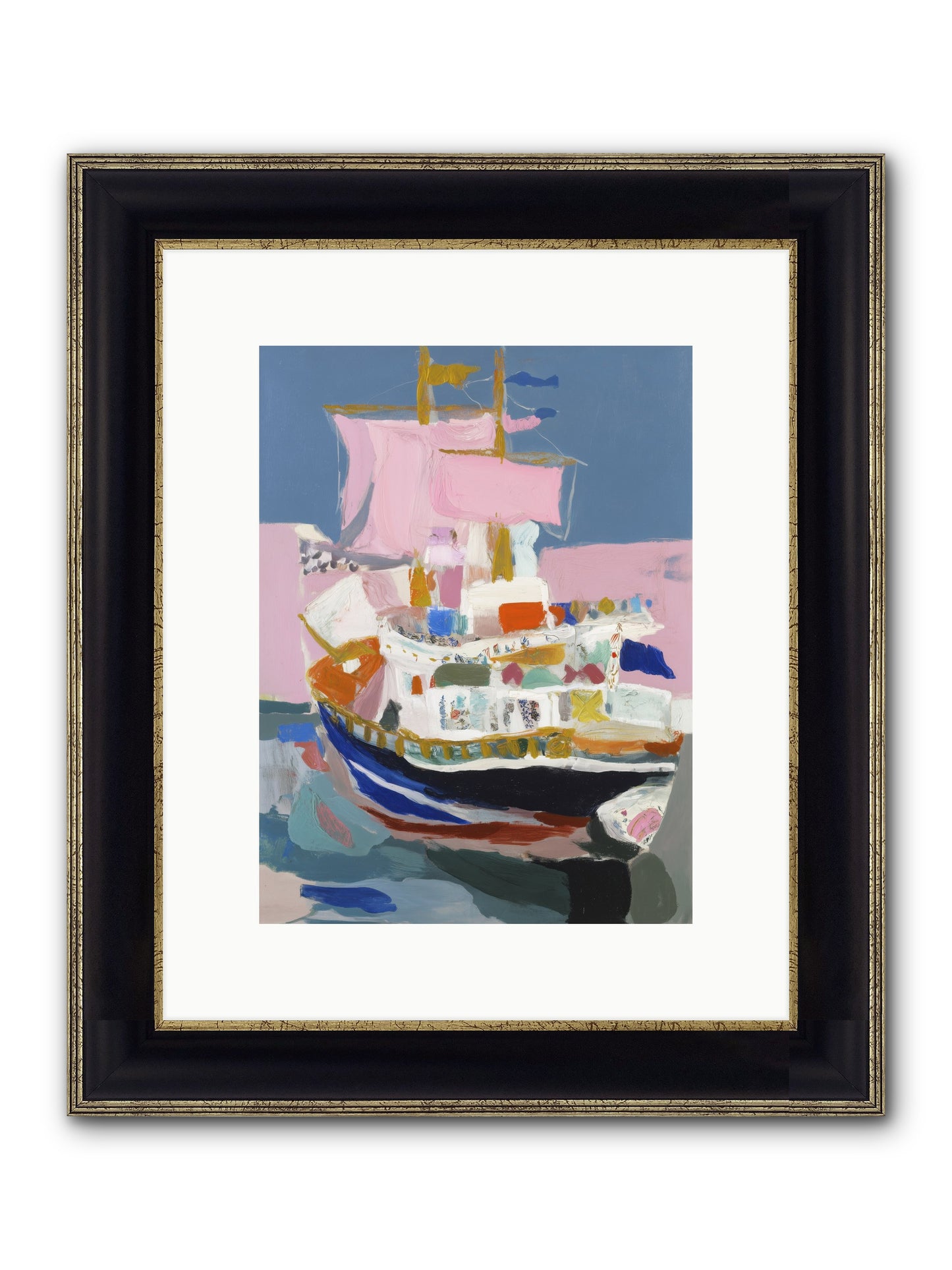 Endless Seas Framed Print - Black & Gold 9x12