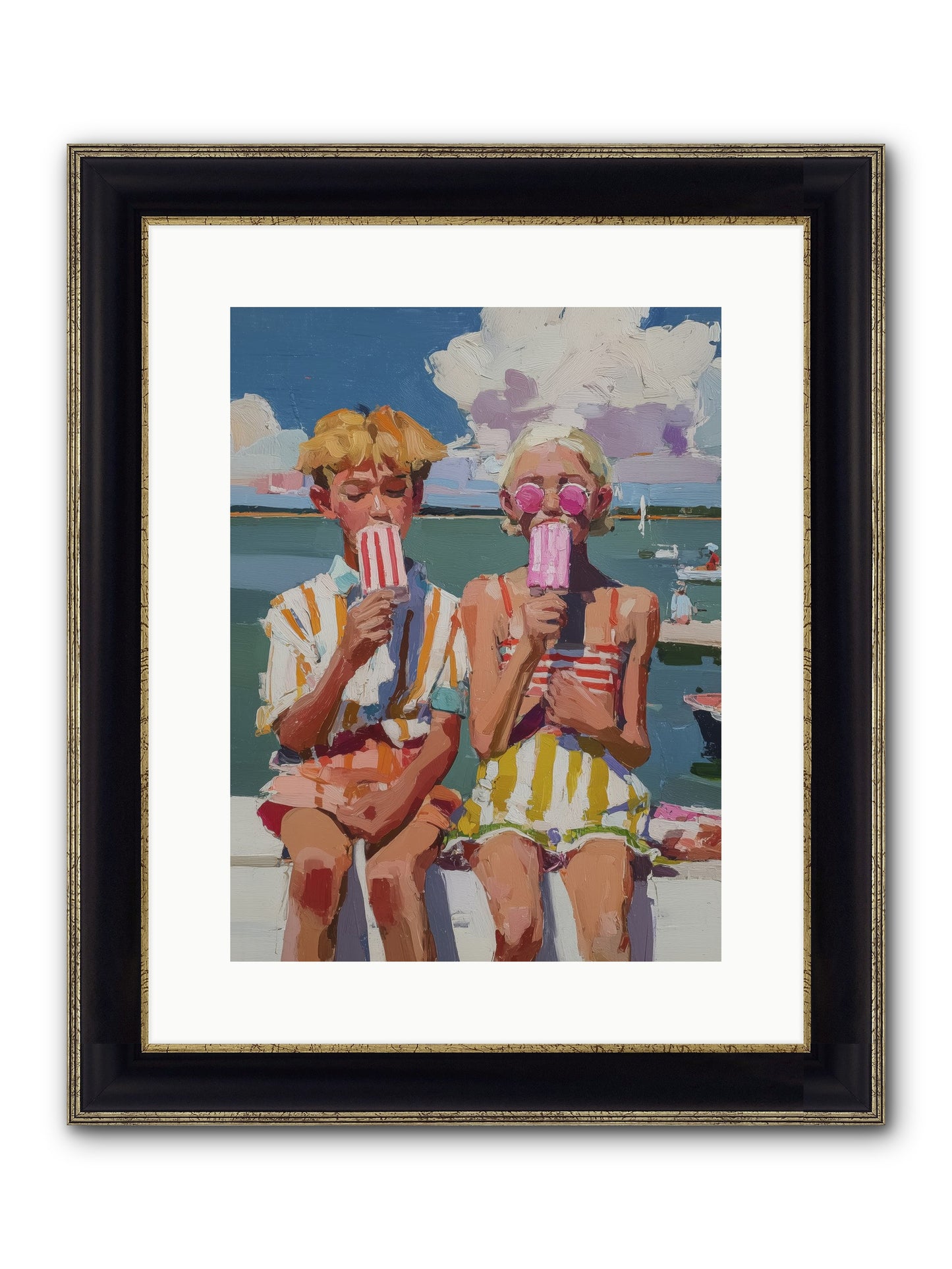 Endless Summer Framed Print - Black & Gold 12x16
