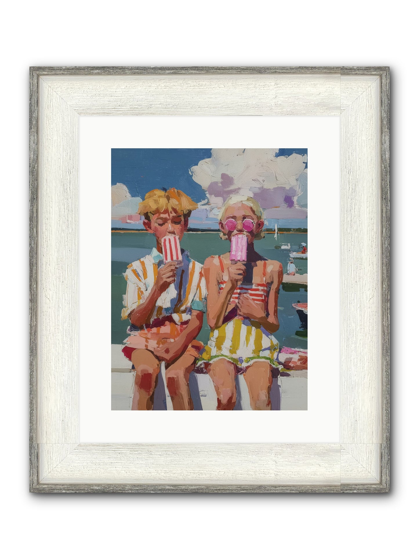 Endless Summer Framed Print - Driftwood White 12x16