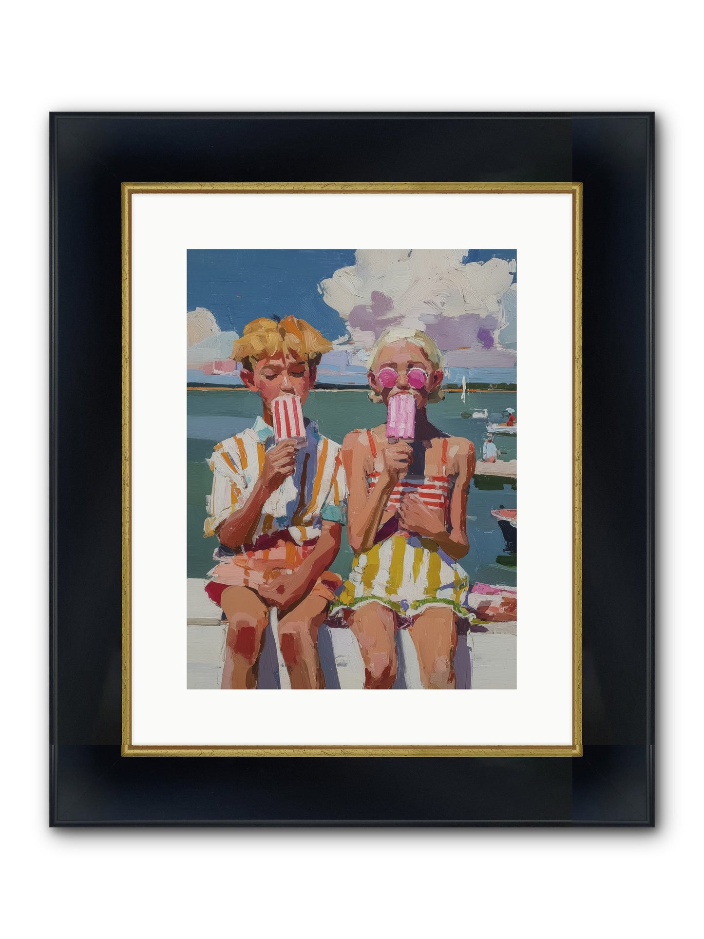 Endless Summer Framed Print - Wide Black w/Gold 12x16