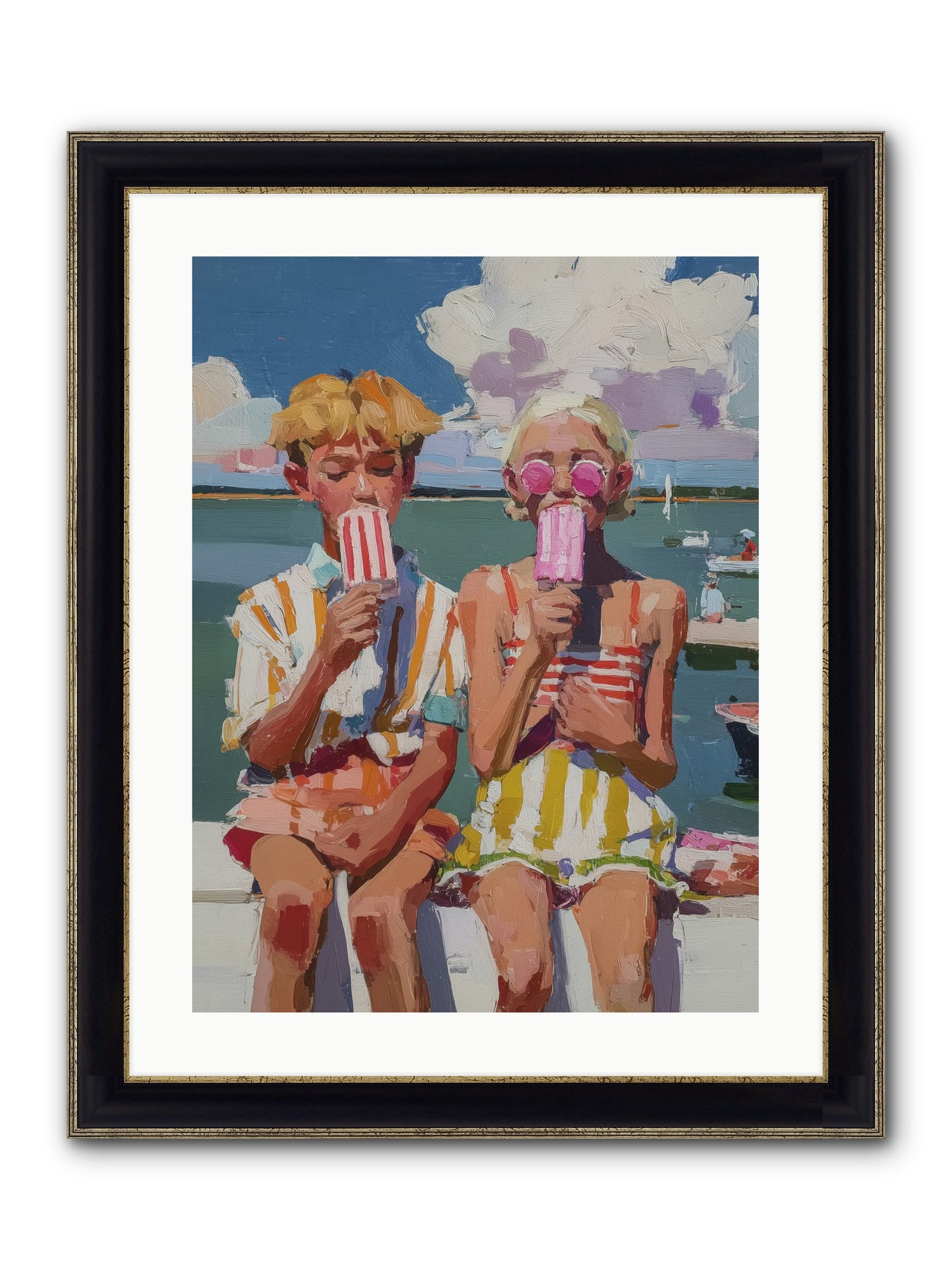 Endless Summer Framed Print - Black & Gold 18x24