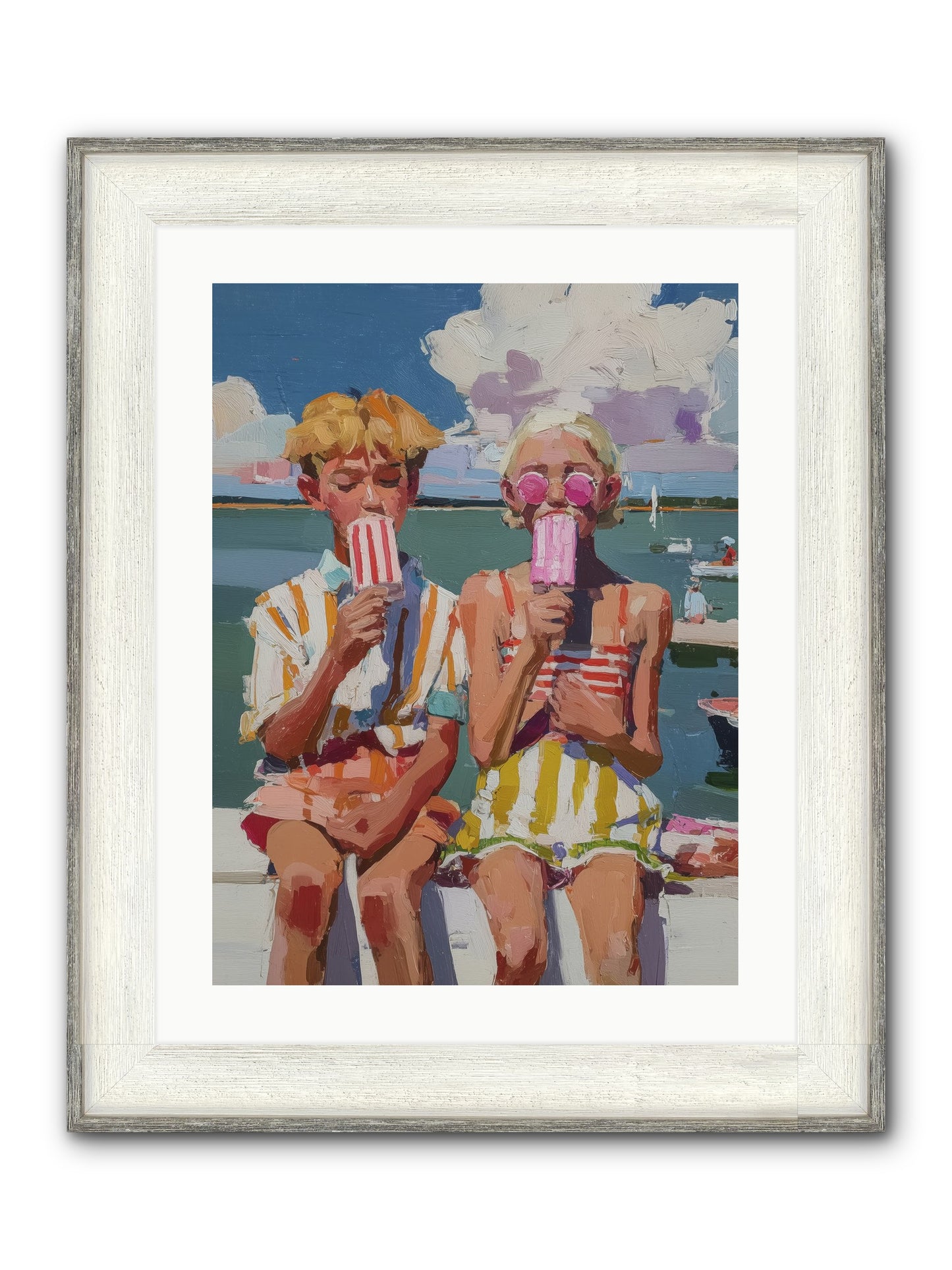 Endless Summer Framed Print - Driftwood White 18x24