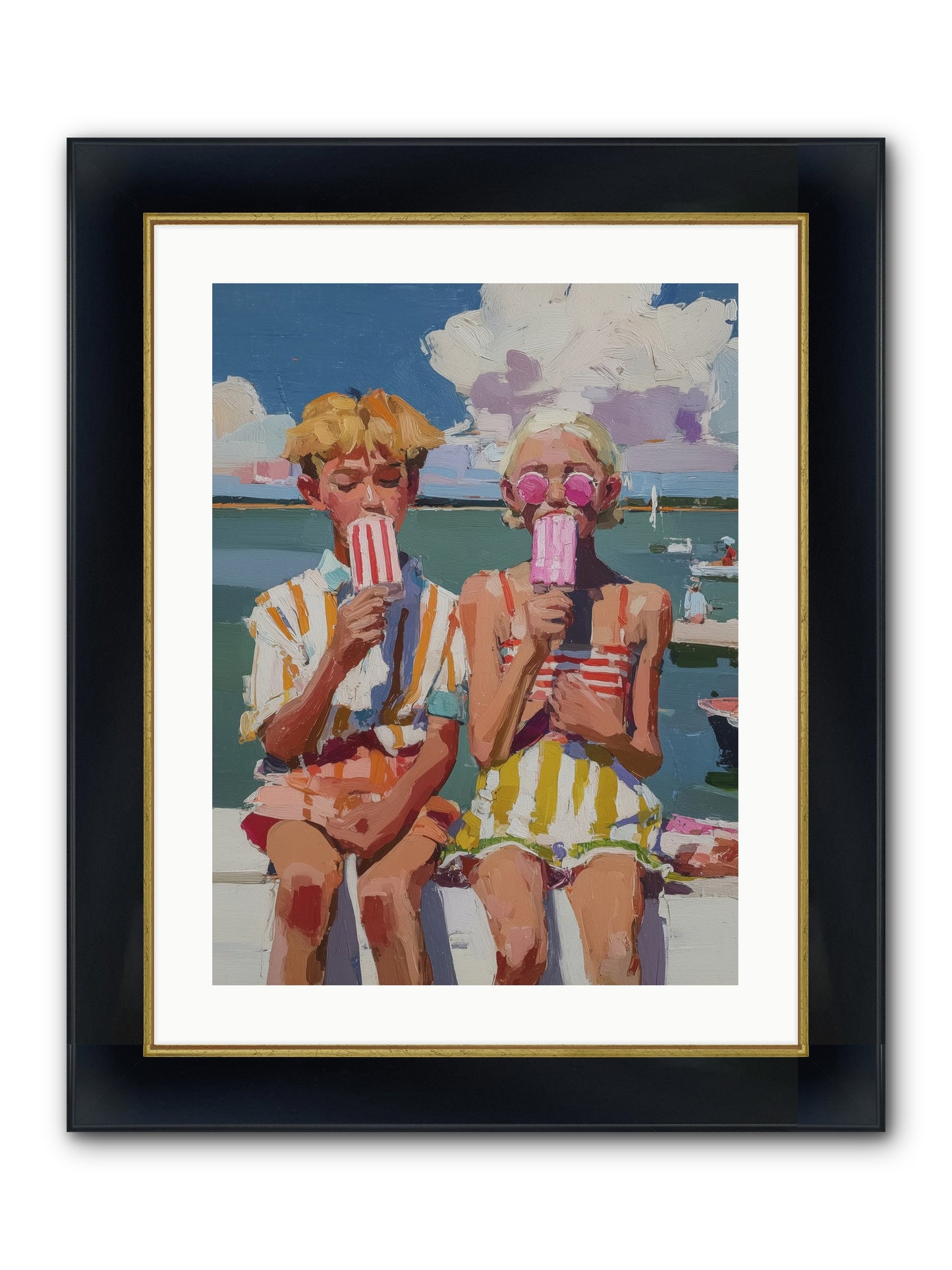 Endless Summer Framed Print - Wide Black w/Gold 18x24