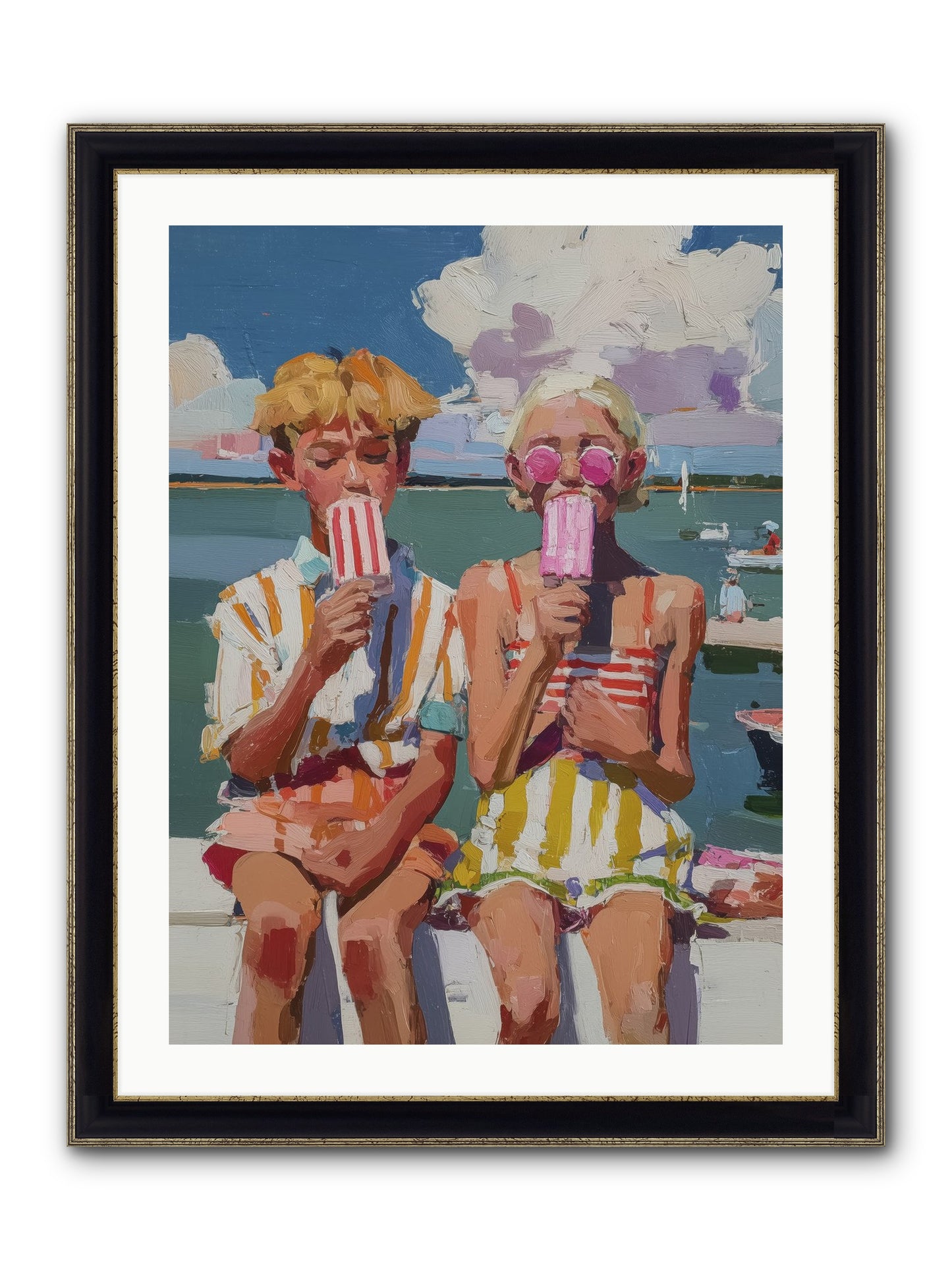 Endless Summer Framed Print - Black & Gold 24x32