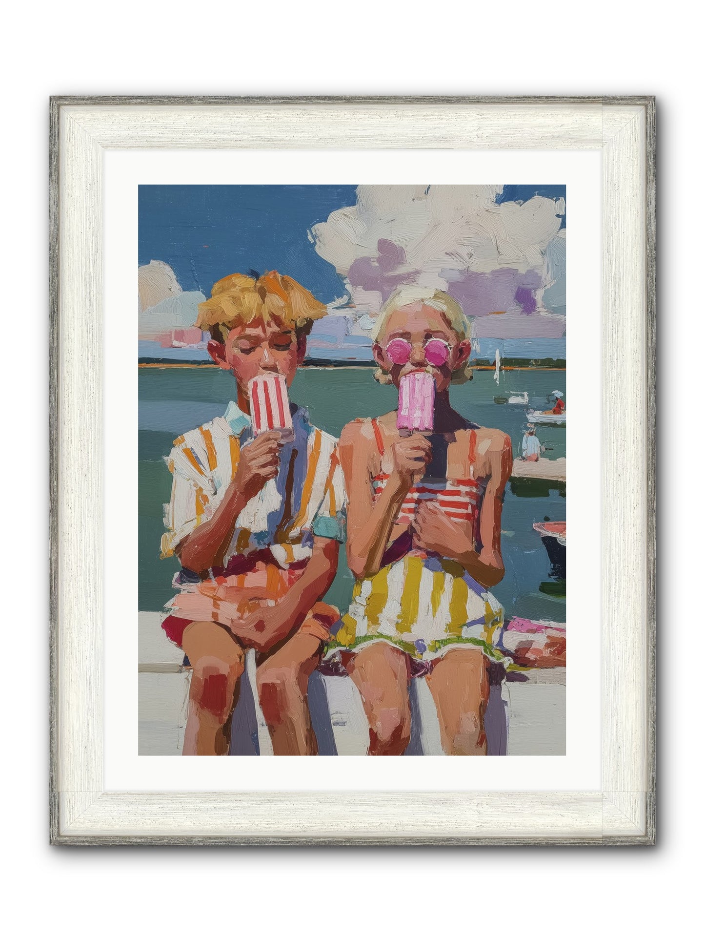 Endless Summer Framed Print - Driftwood White 24x32