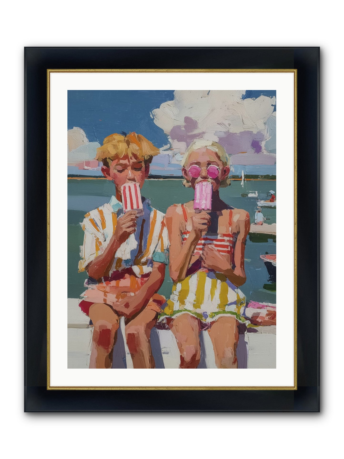 Endless Summer Framed Print - Wide Black w/Gold 24x32