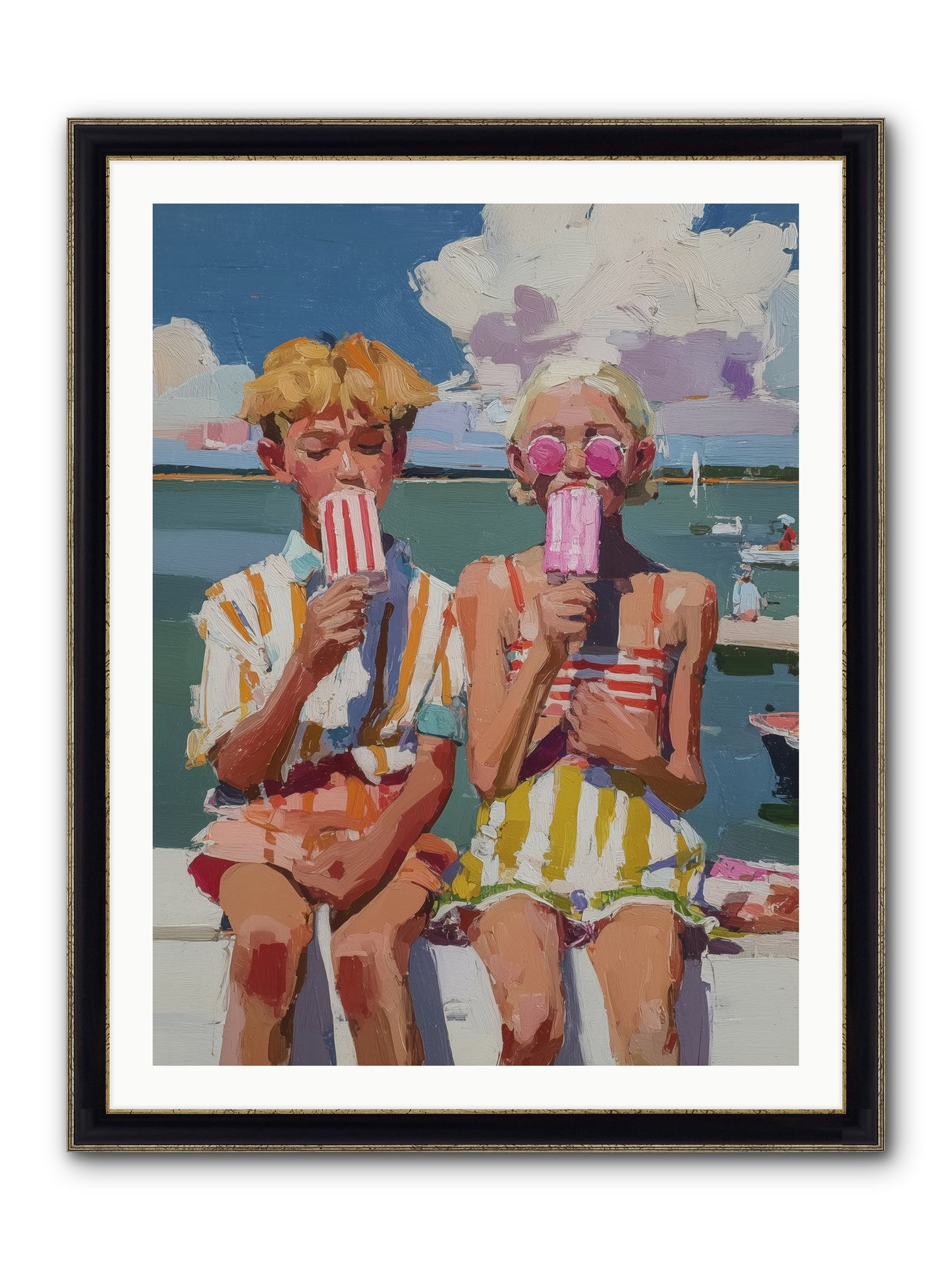 Endless Summer Framed Print - Black & Gold 30x40