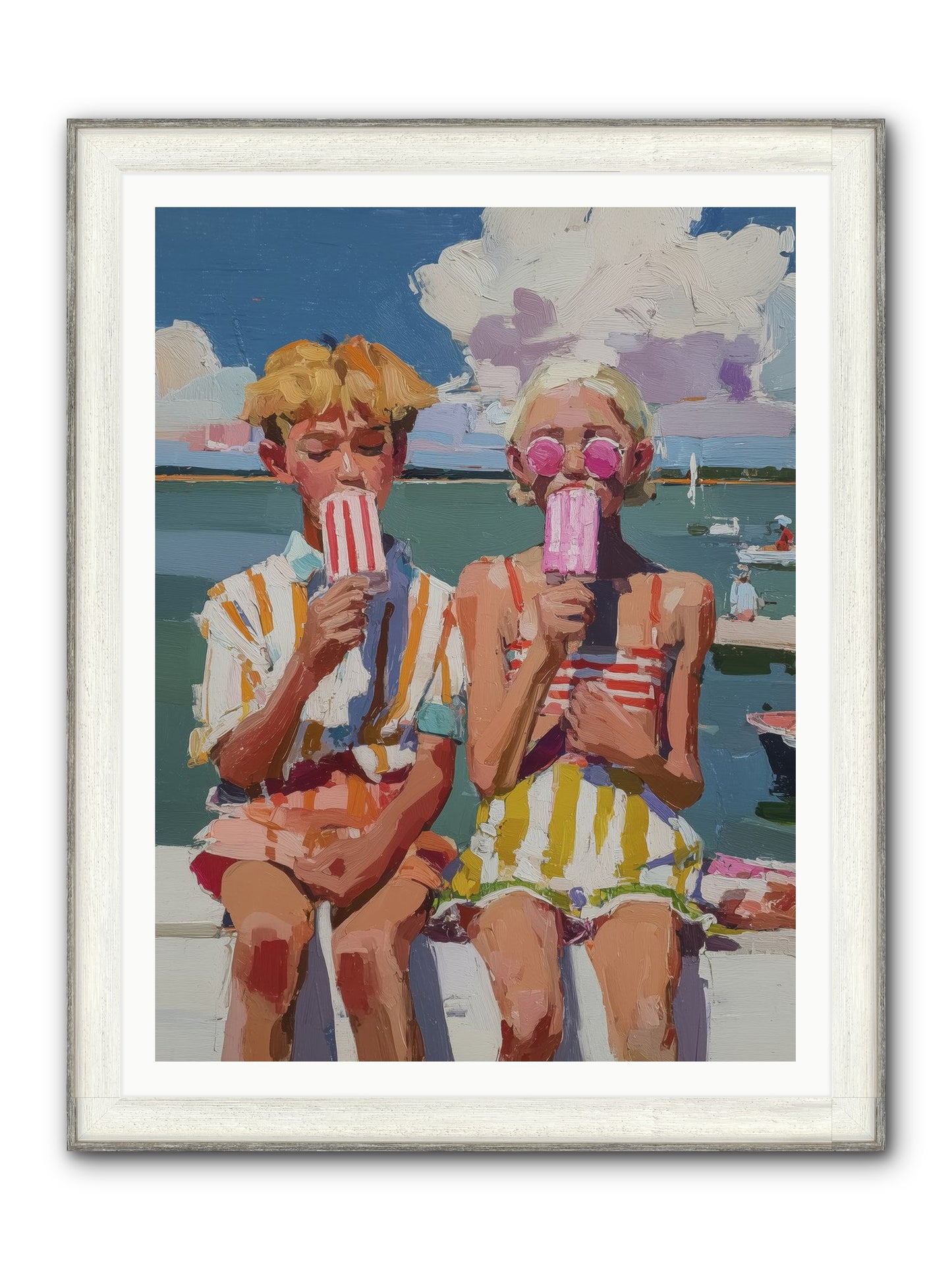 Endless Summer Framed Print - Driftwood White 36x48