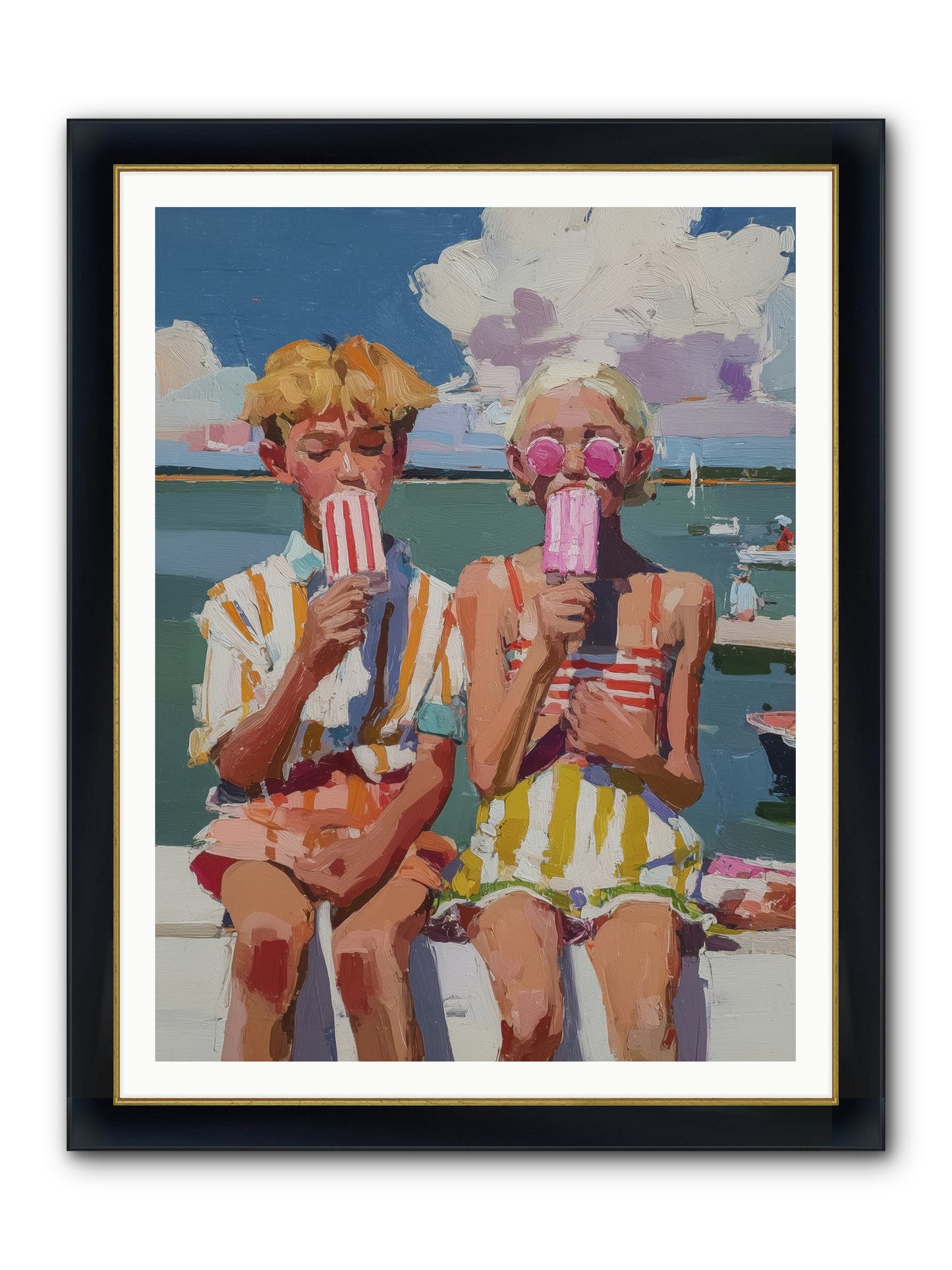 Endless Summer Framed Print - Wide Black w/Gold 36x48