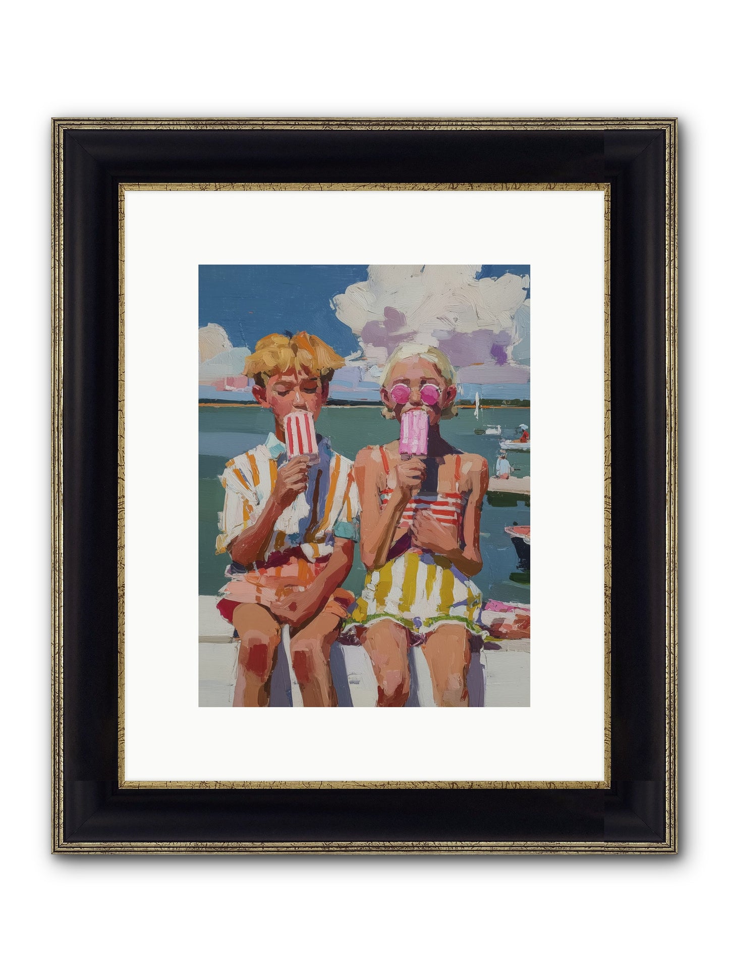 Endless Summer Framed Print - Black & Gold 9x12
