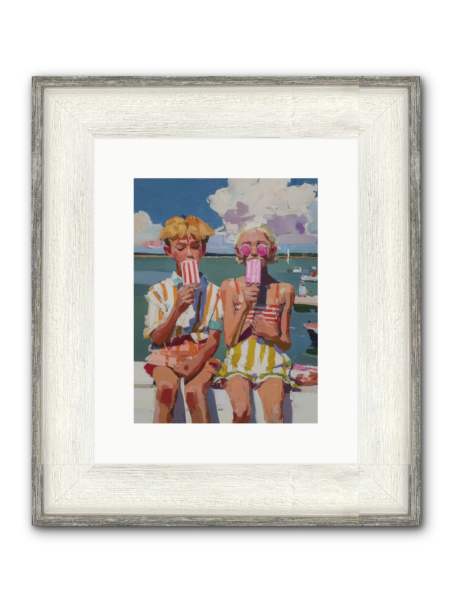 Endless Summer Framed Print - Driftwood White 9x12