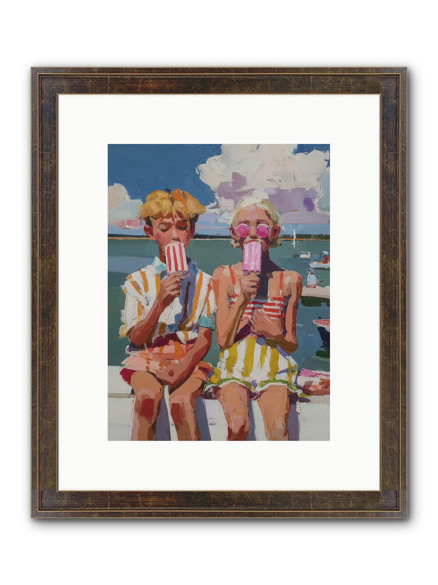 Endless Summer Framed Print - Slimwoods Black/Gold 9x12