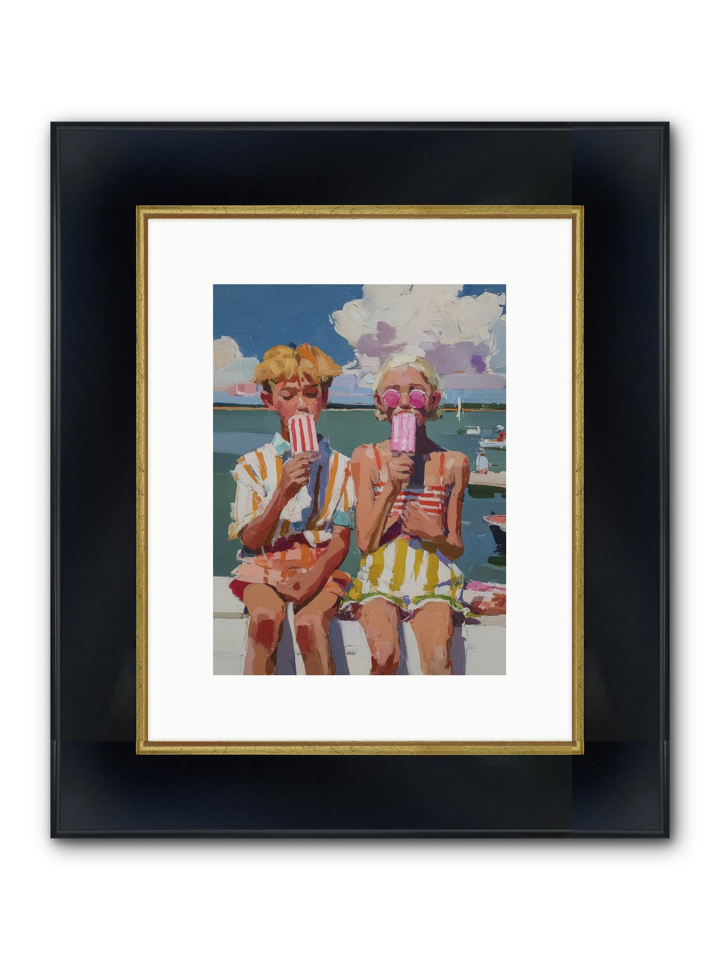 Endless Summer Framed Print - Wide Black w/Gold 9x12